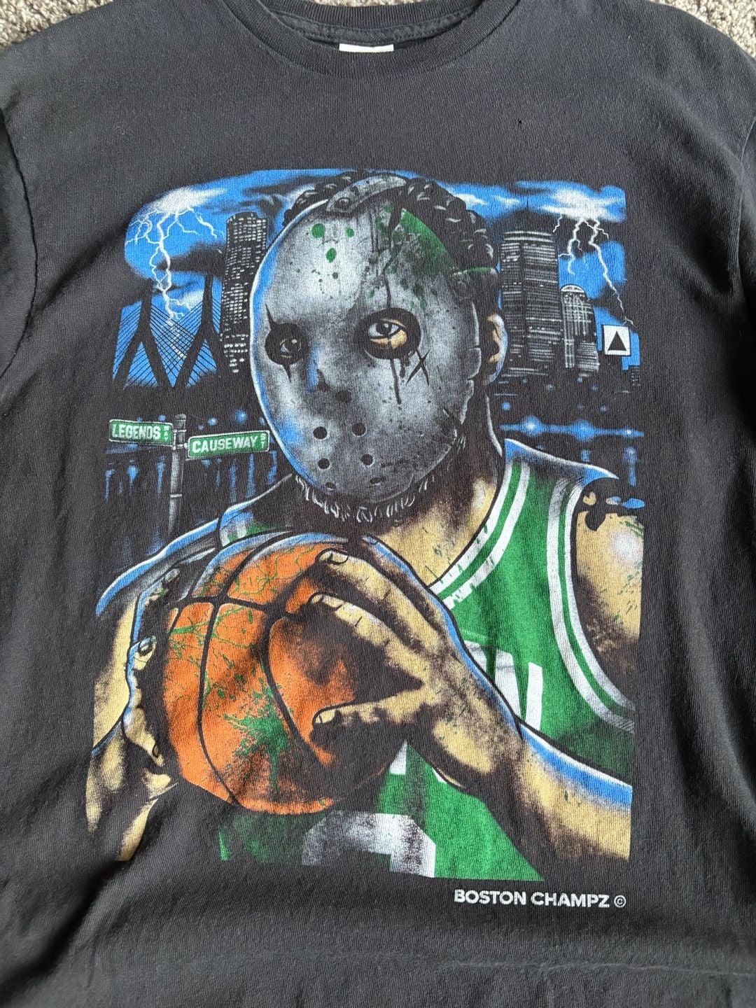 Boston Champz Jason Voorhees Basketball T-Shirt 3