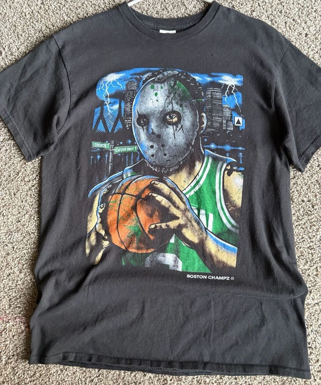Boston Champz Jason Voorhees Basketball T-Shirt 2