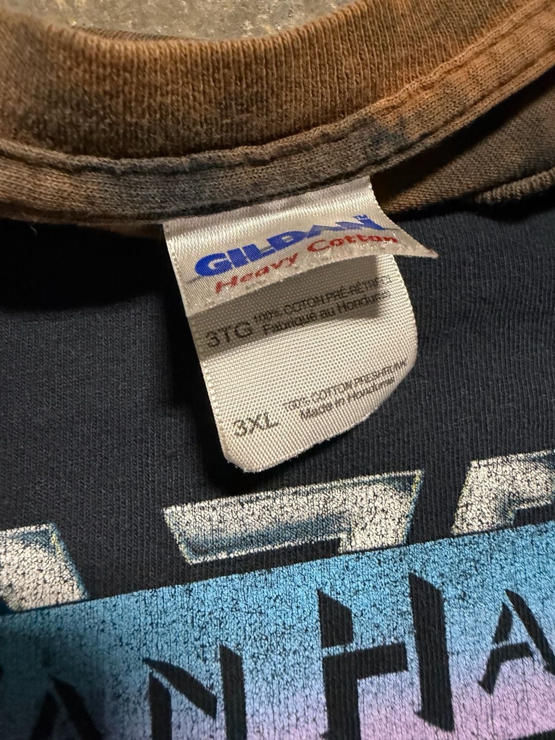 Gildan Van Halen T-Shirt Size 3XL Bleach Tie Dye Band Tee 5