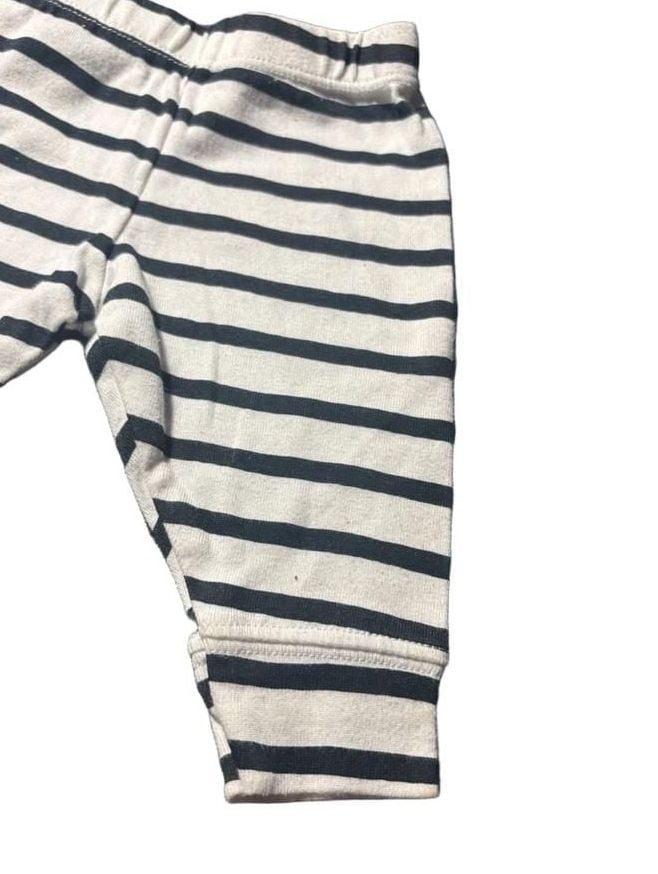 Cloud Island Baby Striped Pants Newborn 0M Black White 3