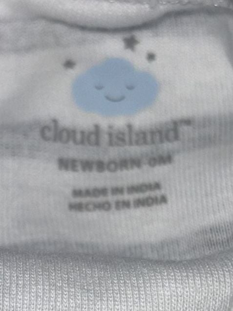 Cloud Island Baby Striped Pants Newborn 0M Black White 5