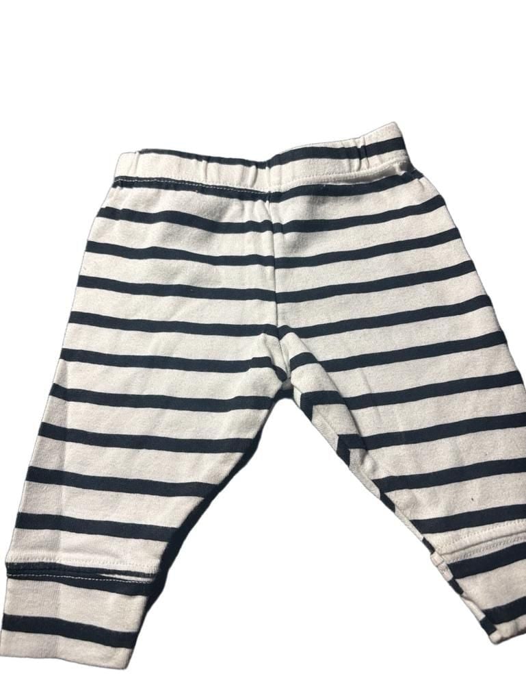 Cloud Island Baby Striped Pants Newborn 0M Black White 4