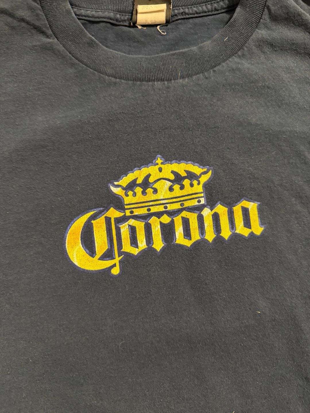 Corona Extra T-Shirt Navy Blue Graphic Tee 3