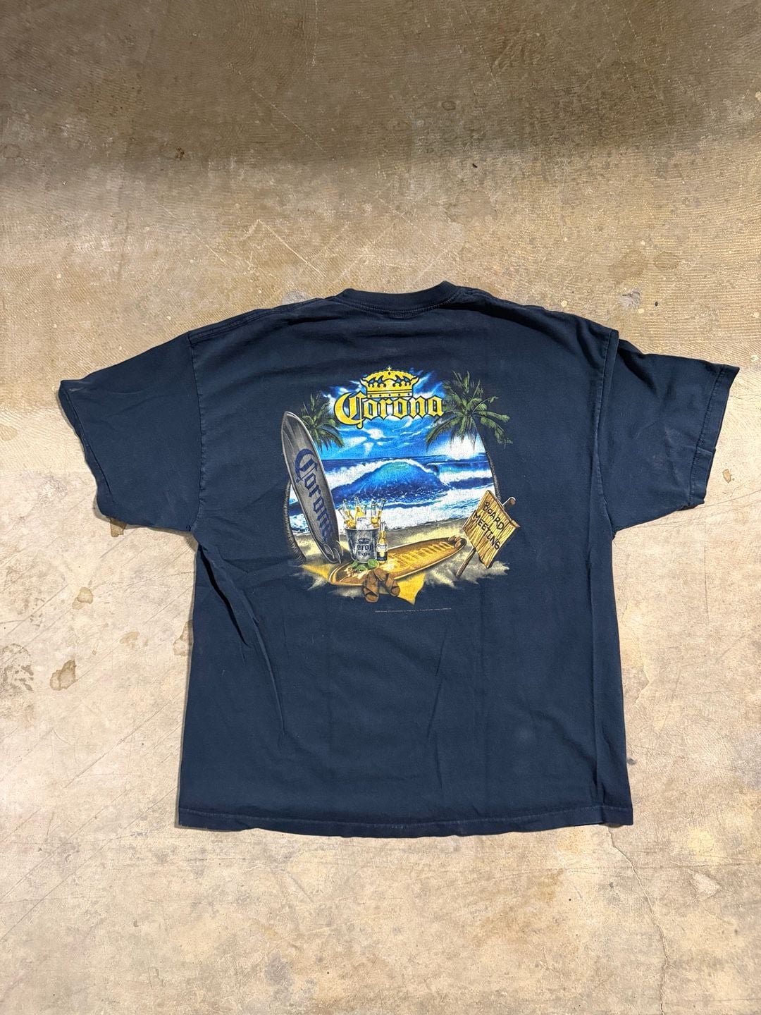 Corona Extra T-Shirt Navy Blue Graphic Tee 5