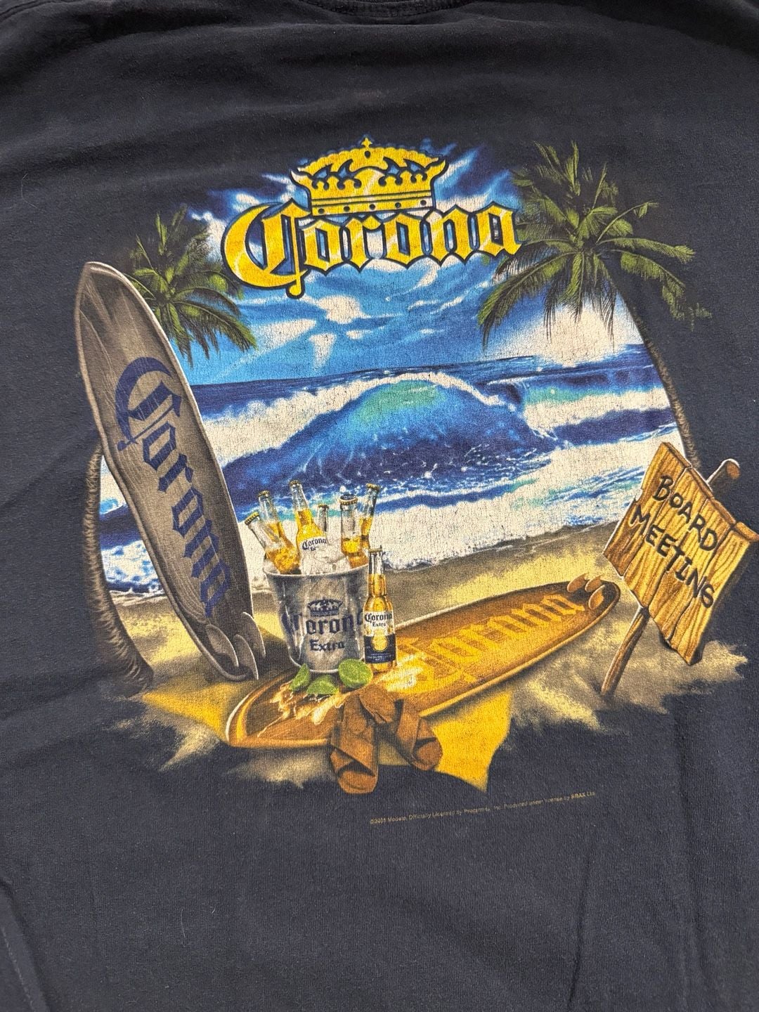 Corona Extra T-Shirt Navy Blue Graphic Tee 6