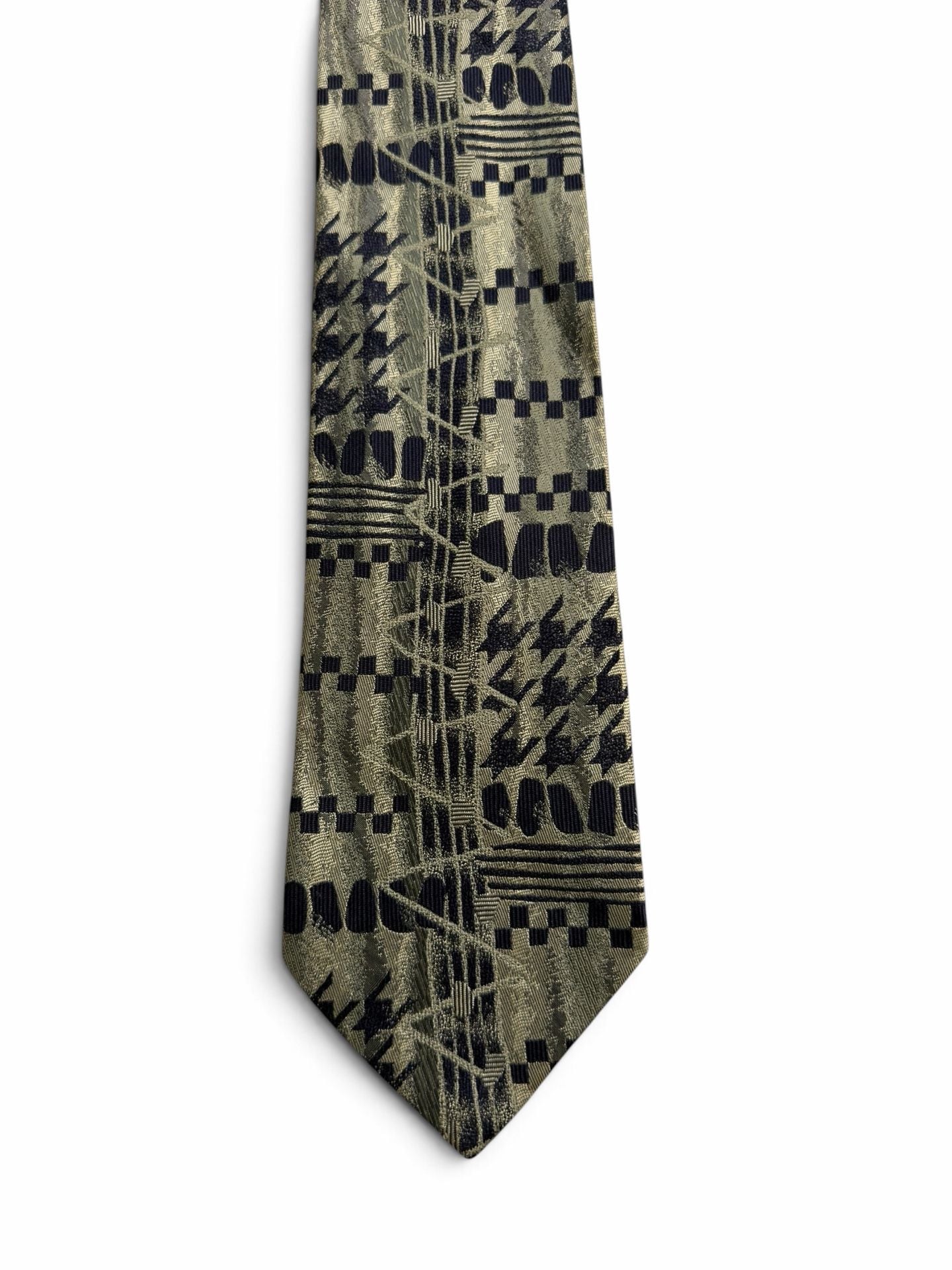 Unsetsu Blue Gold Vintage Necktie 1