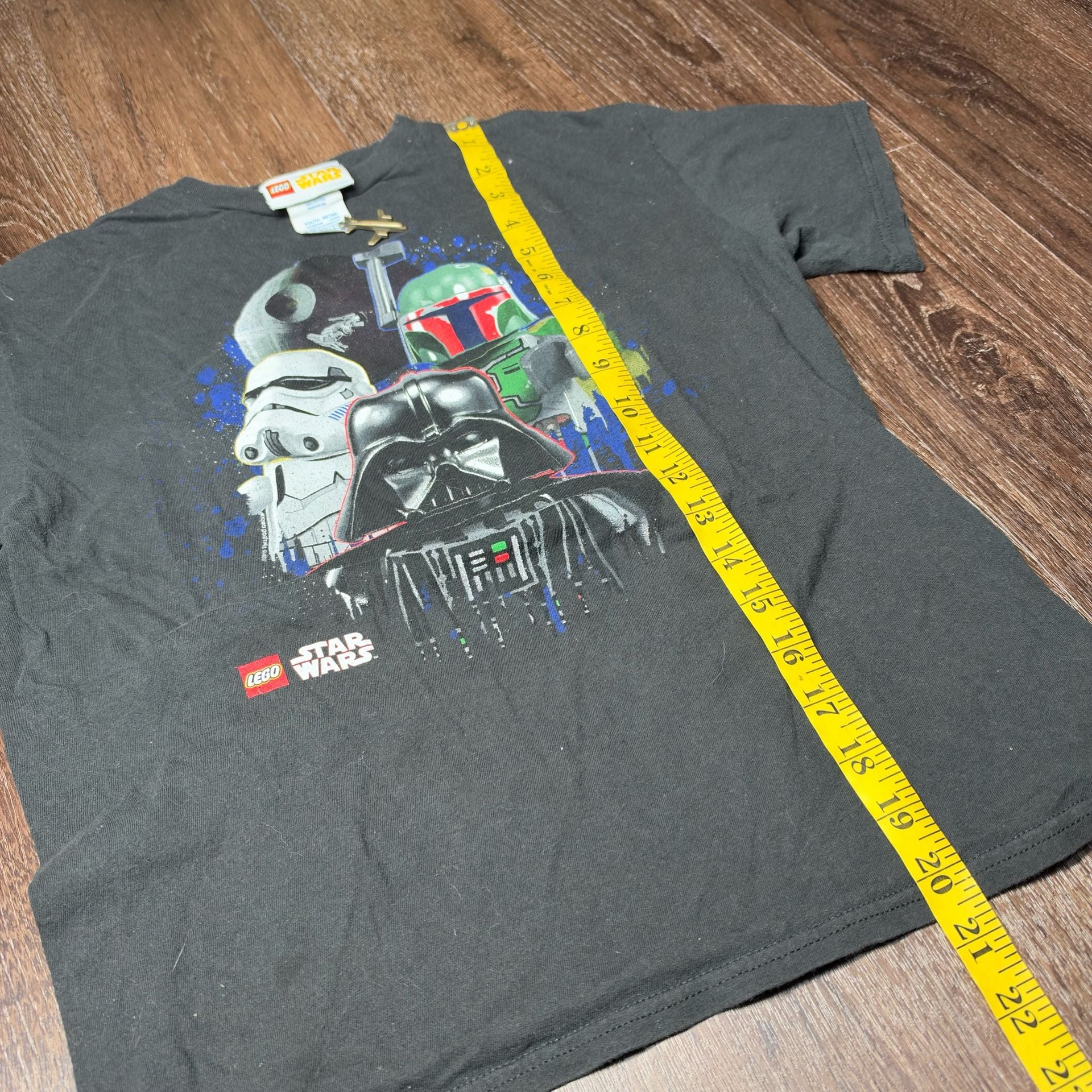 Vintage LEGO Star Wars Graphic T-Shirt Youth Size M Black 3