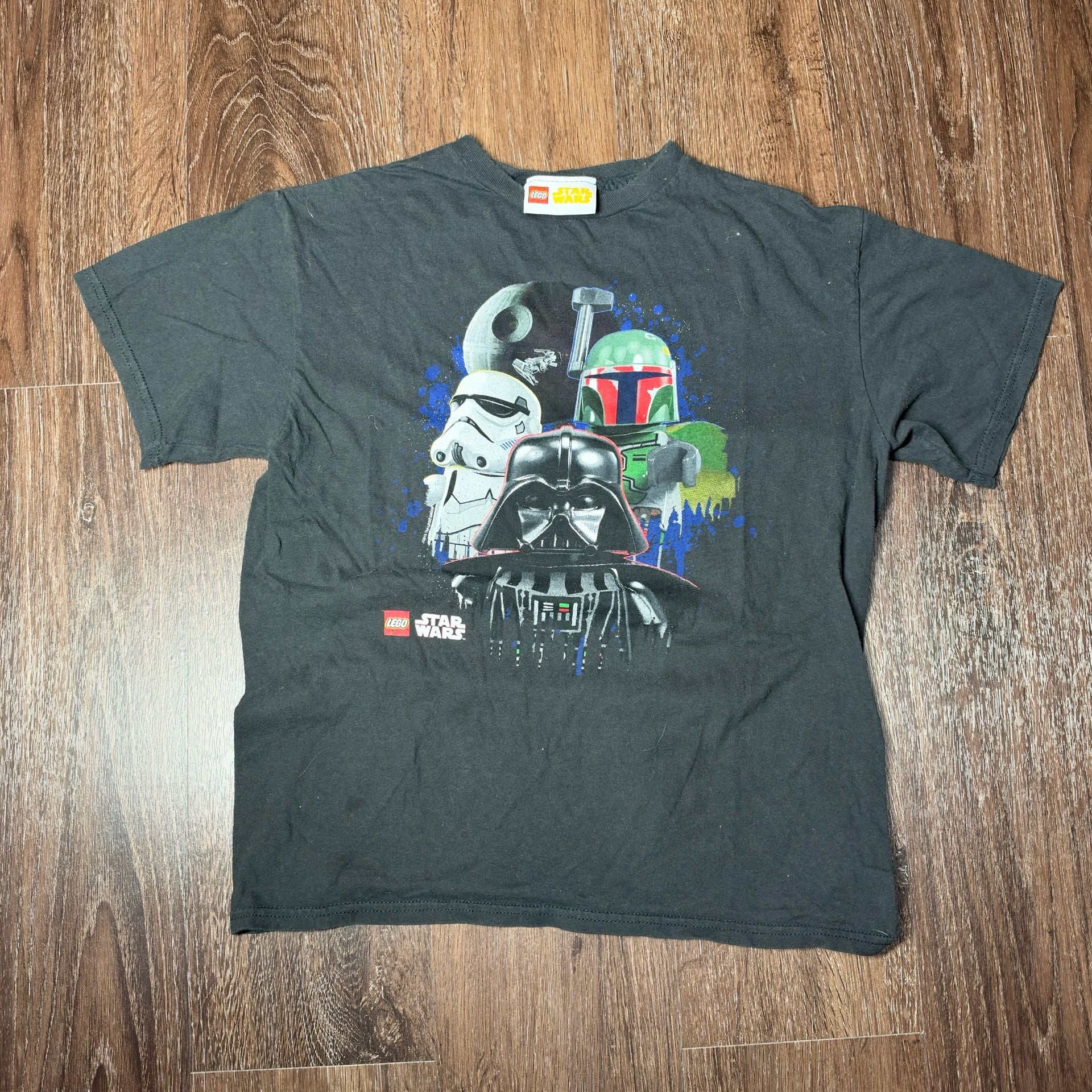 Vintage LEGO Star Wars Graphic T-Shirt Youth Size M Black 4