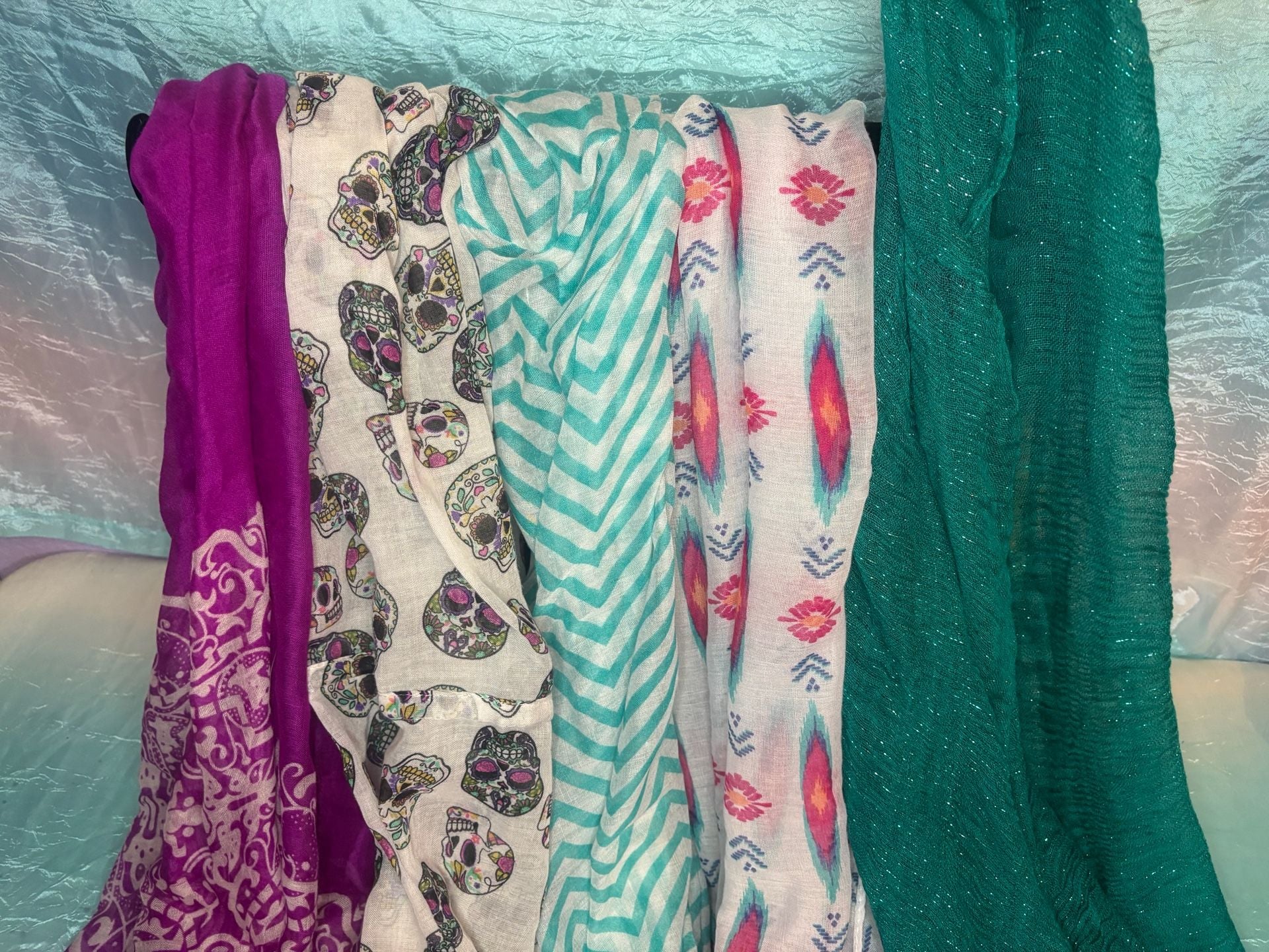 Assorted Fashion infinity Scarves Lot Of 5 3