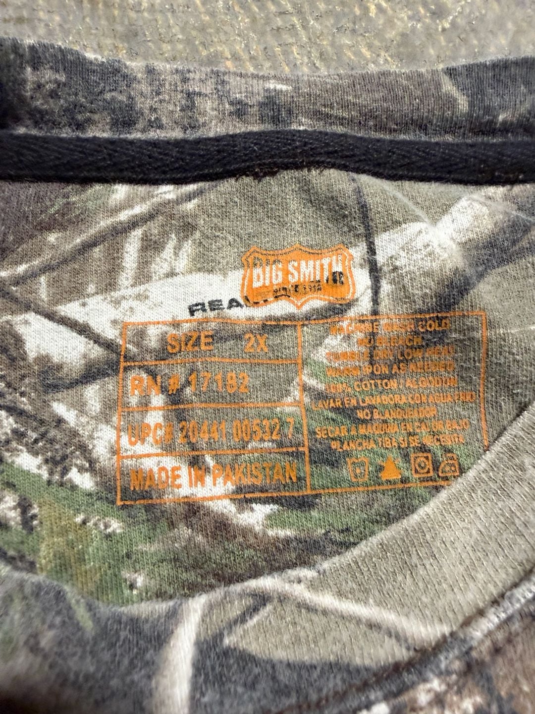 Big Smith Camo Pocket T-Shirt Size 2X Realtree Tree Bark 4