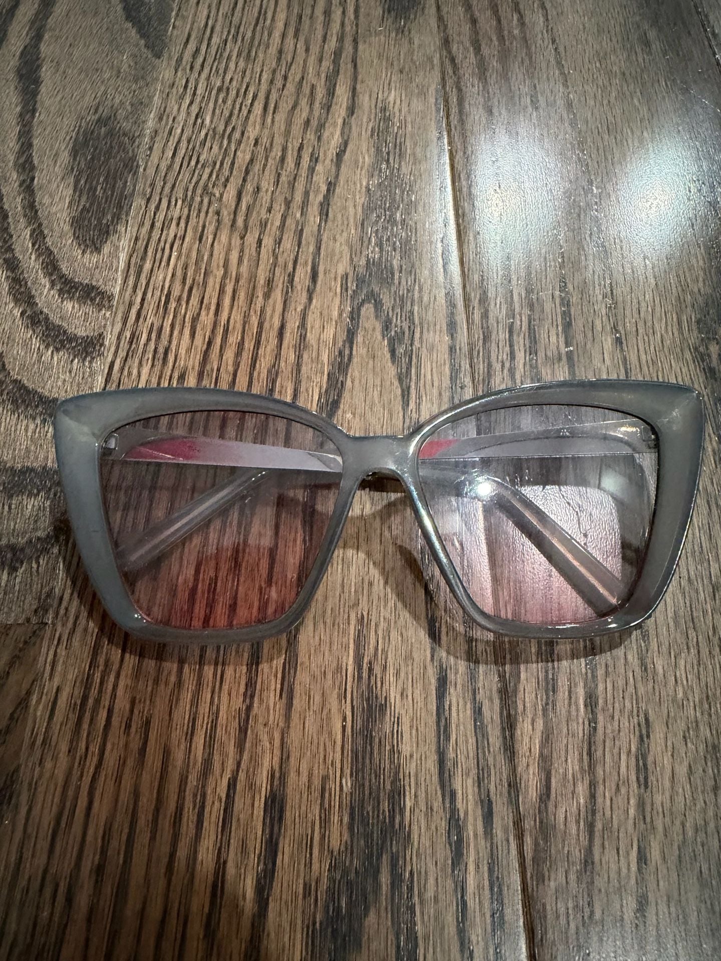 Unbranded Cat Eye Sunglasses Gray Pink Gradient 2