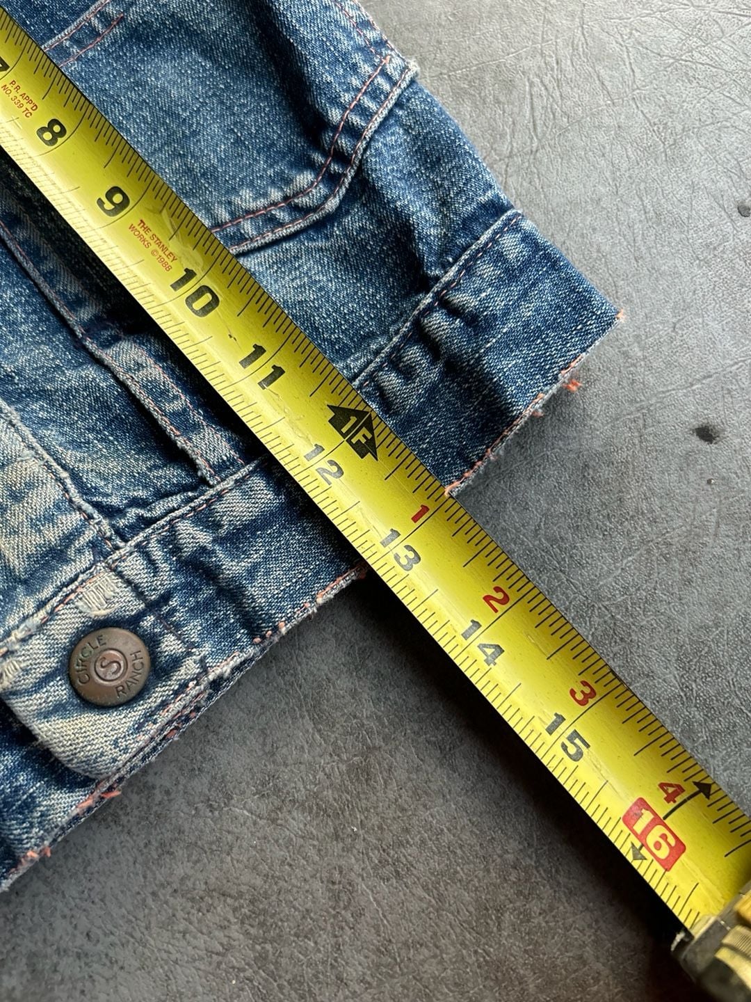 True vintage circle ranch denim Plaid Lining Jacket 1950s 6