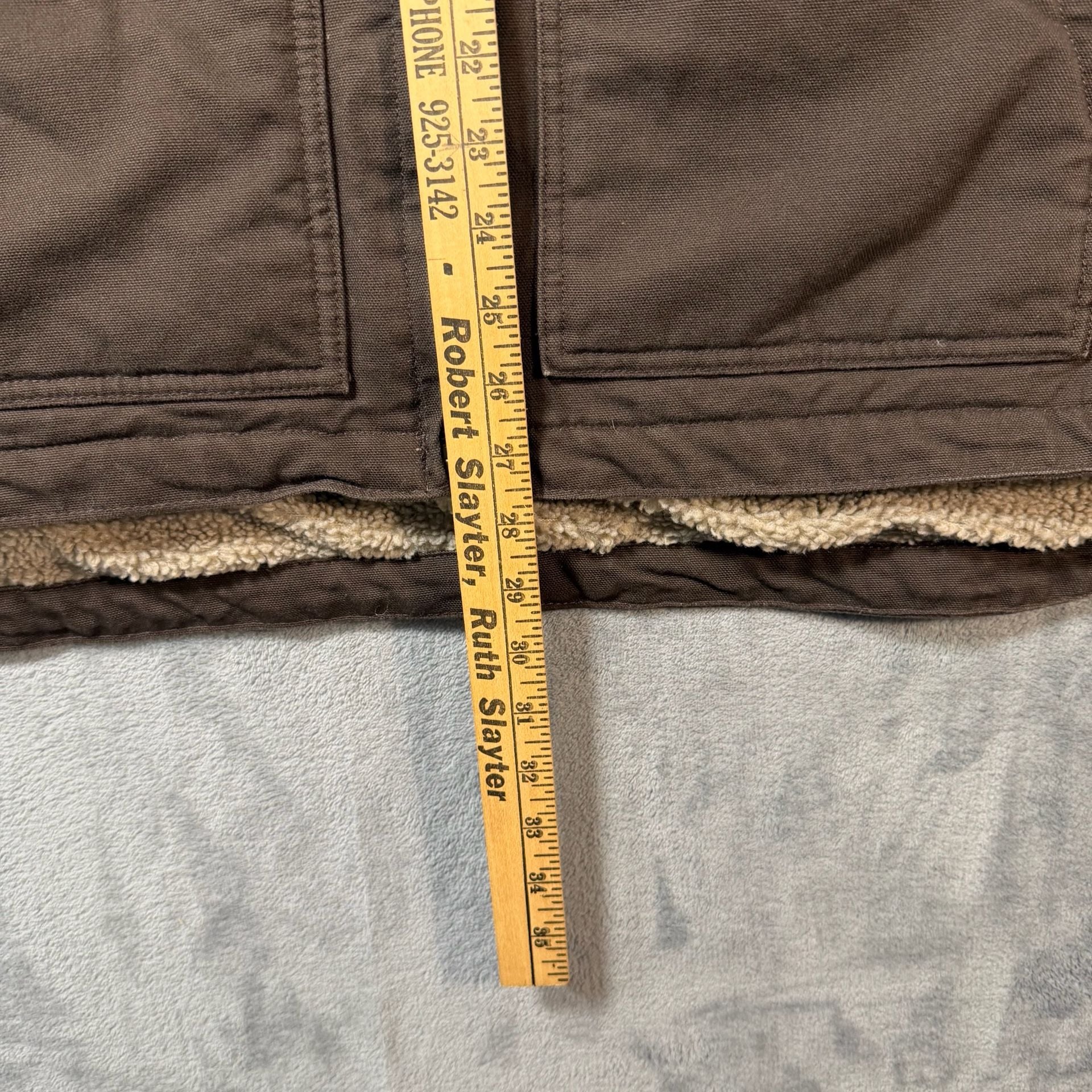 Carhartt Washed Duck Sherpa-Lined Mock-Neck Vest Mens 2XL Dark Brown 104277 8