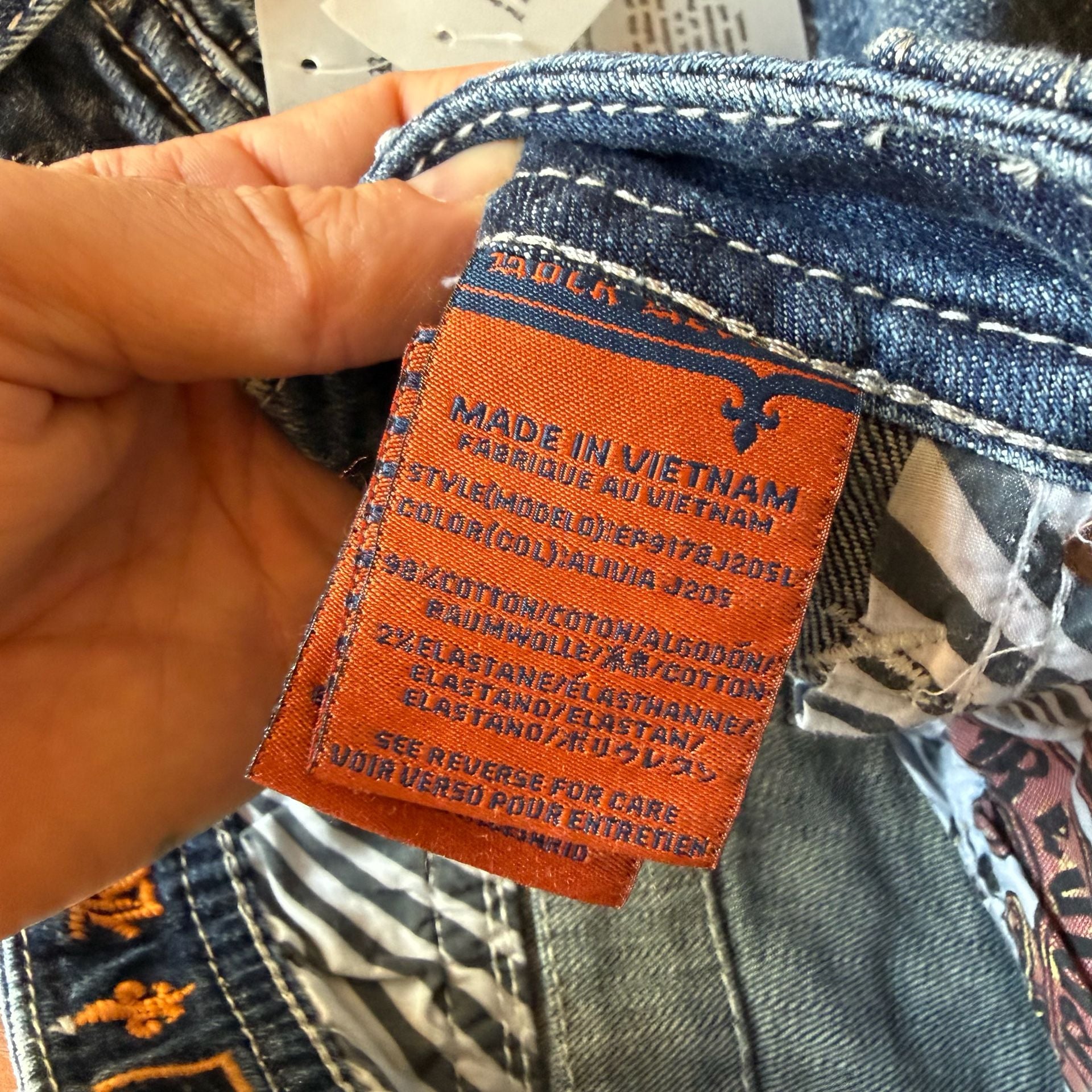 Rock Revival Alivia Straight Jeans Womens 29 Distressed Blue Denim Flap Pock NWT 5