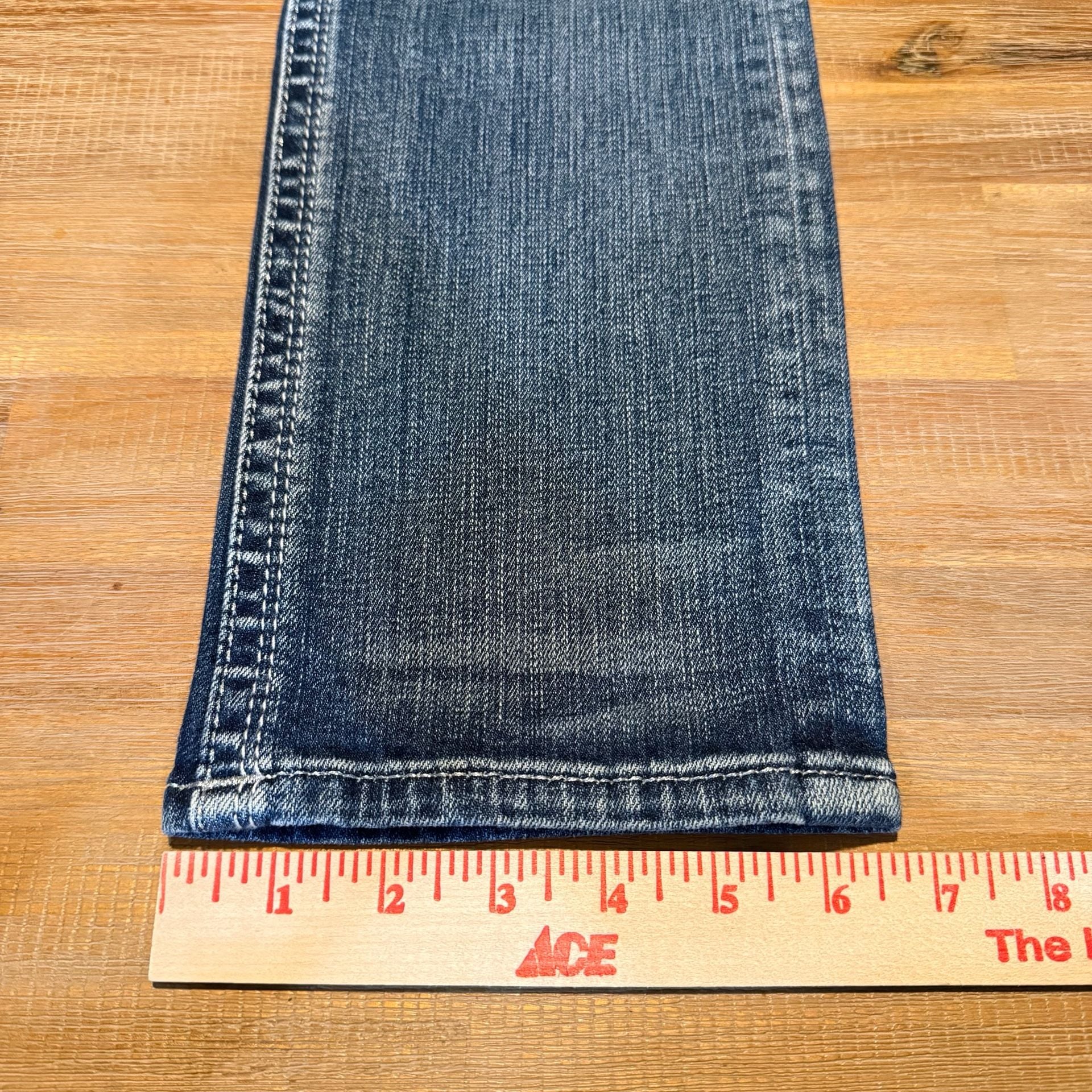 Rock Revival Alivia Straight Jeans Womens 29 Distressed Blue Denim Flap Pock NWT 12