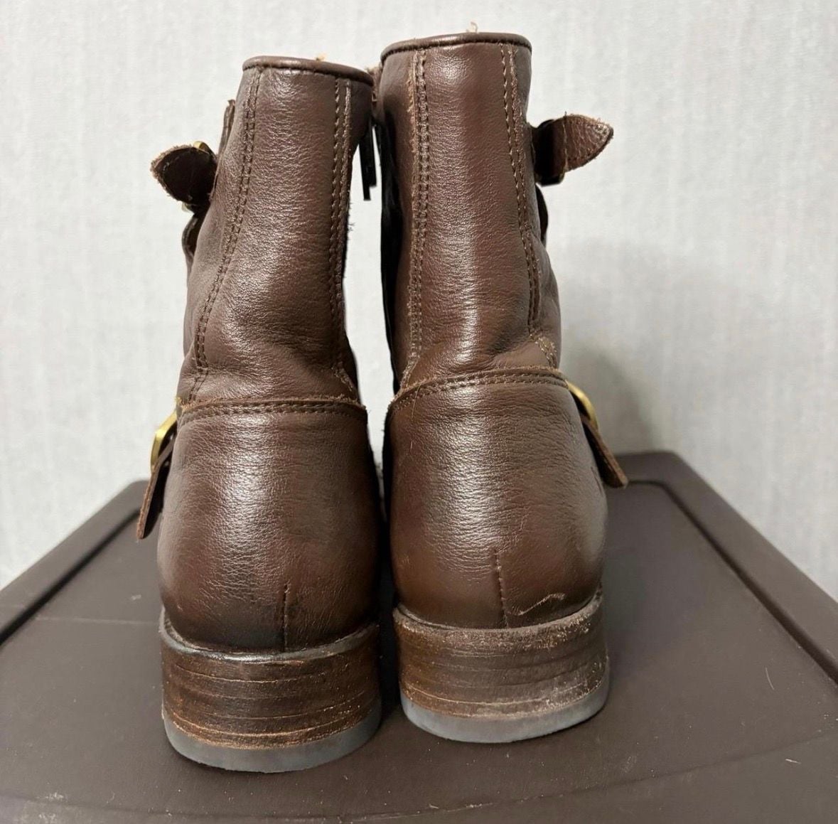 FRYE Brown Leather Veronica Short Boots 6