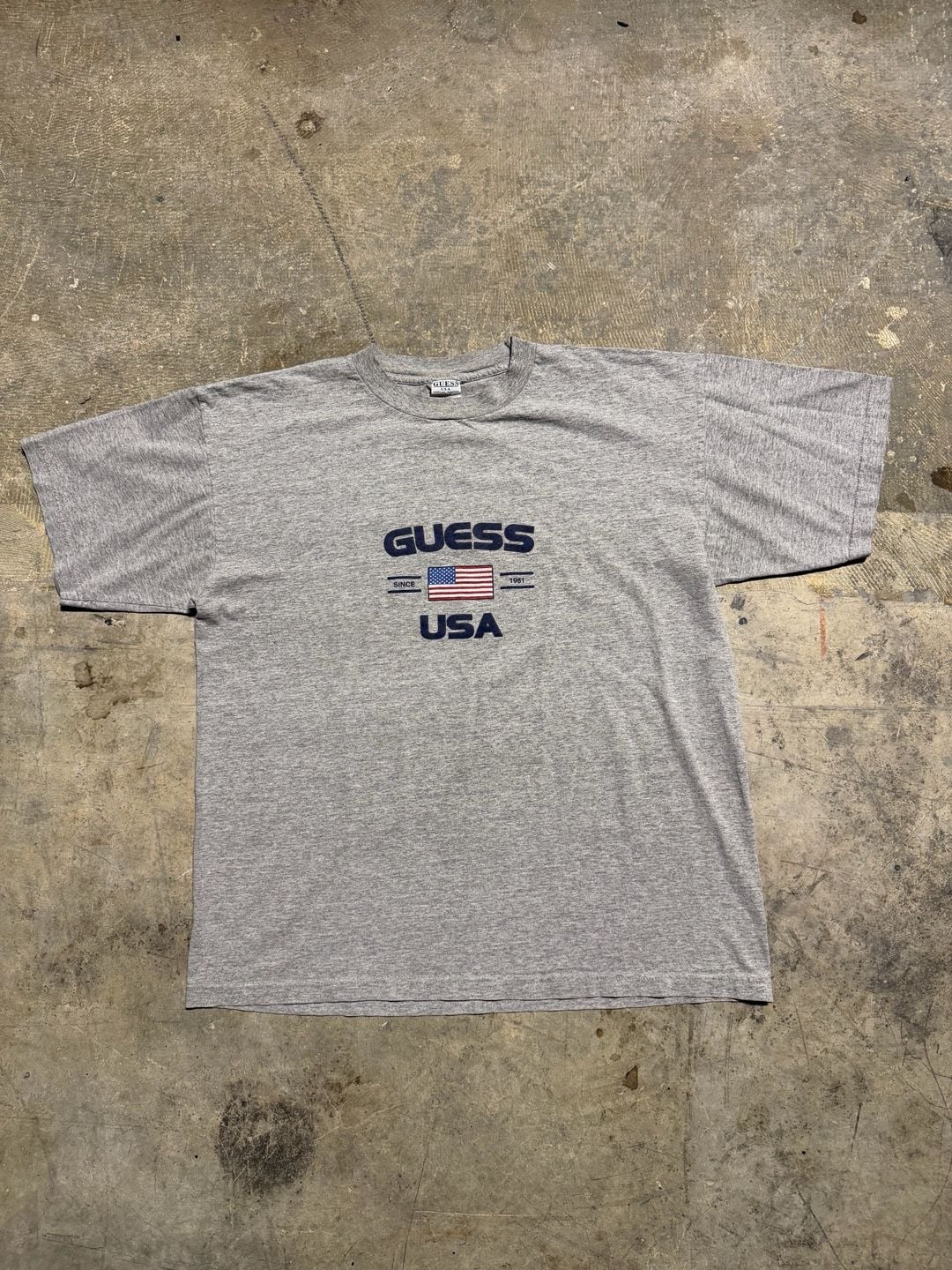 Vintage 90's Guess USA Graphics Gray T Shirt Size Large Baggy ..., 2