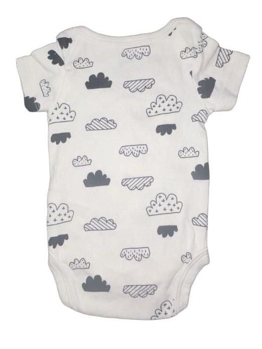 Cloud Island Baby Bodysuit White Black Clouds Print Newborn 3