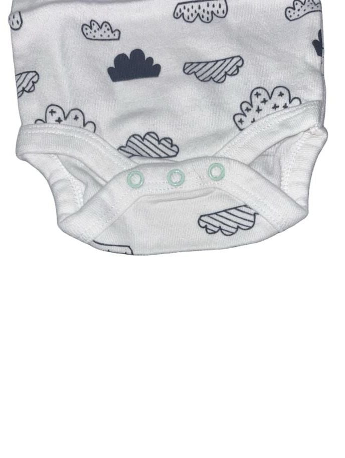 Cloud Island Baby Bodysuit White Black Clouds Print Newborn 4
