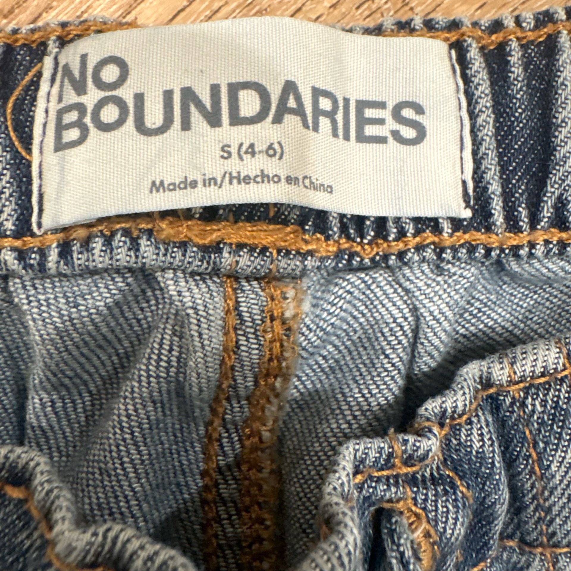 No Boundaries S Y2K Denim Cargo Jogger Pants Women’s Small Utility Streetwear 3