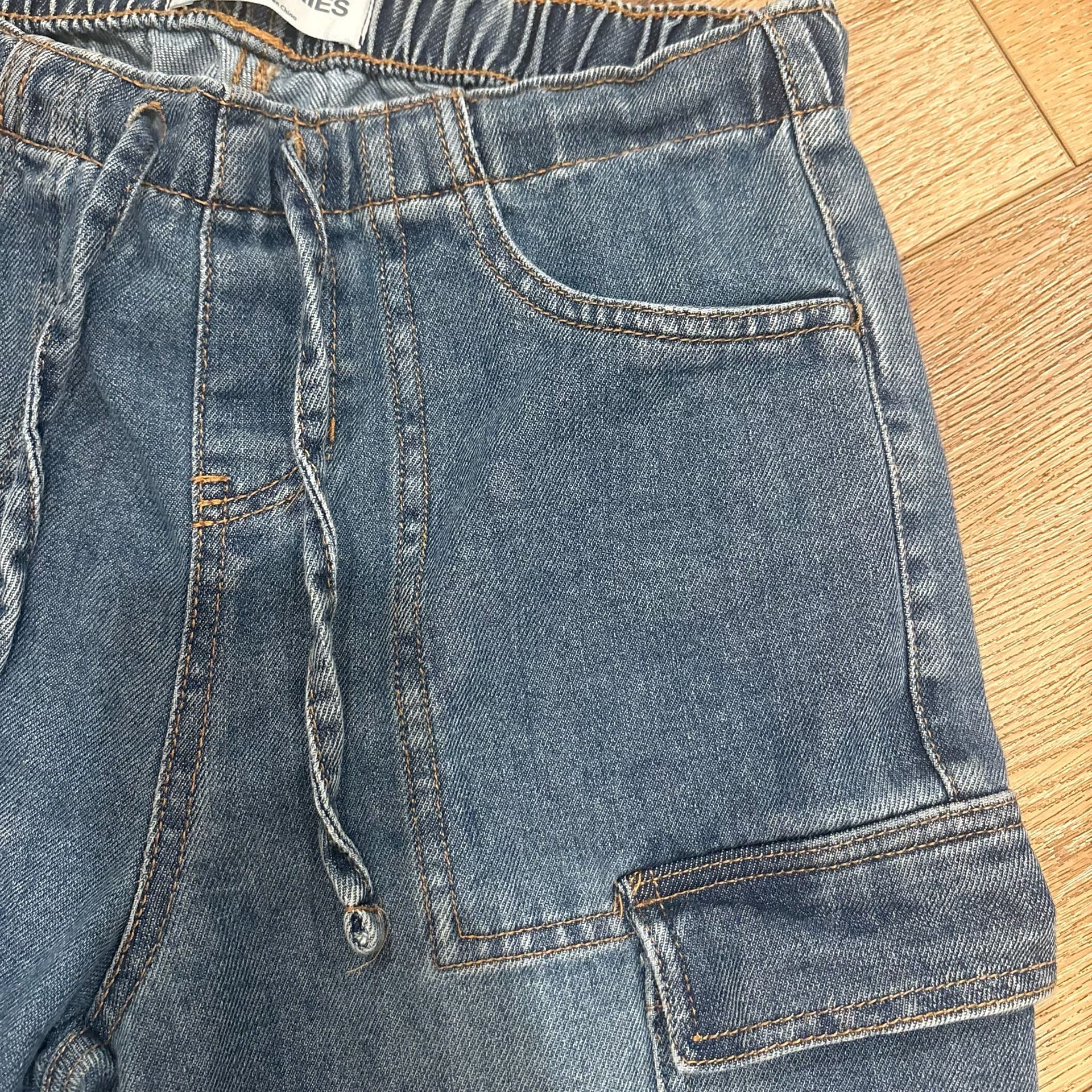 No Boundaries S Y2K Denim Cargo Jogger Pants Women’s Small Utility Streetwear 4