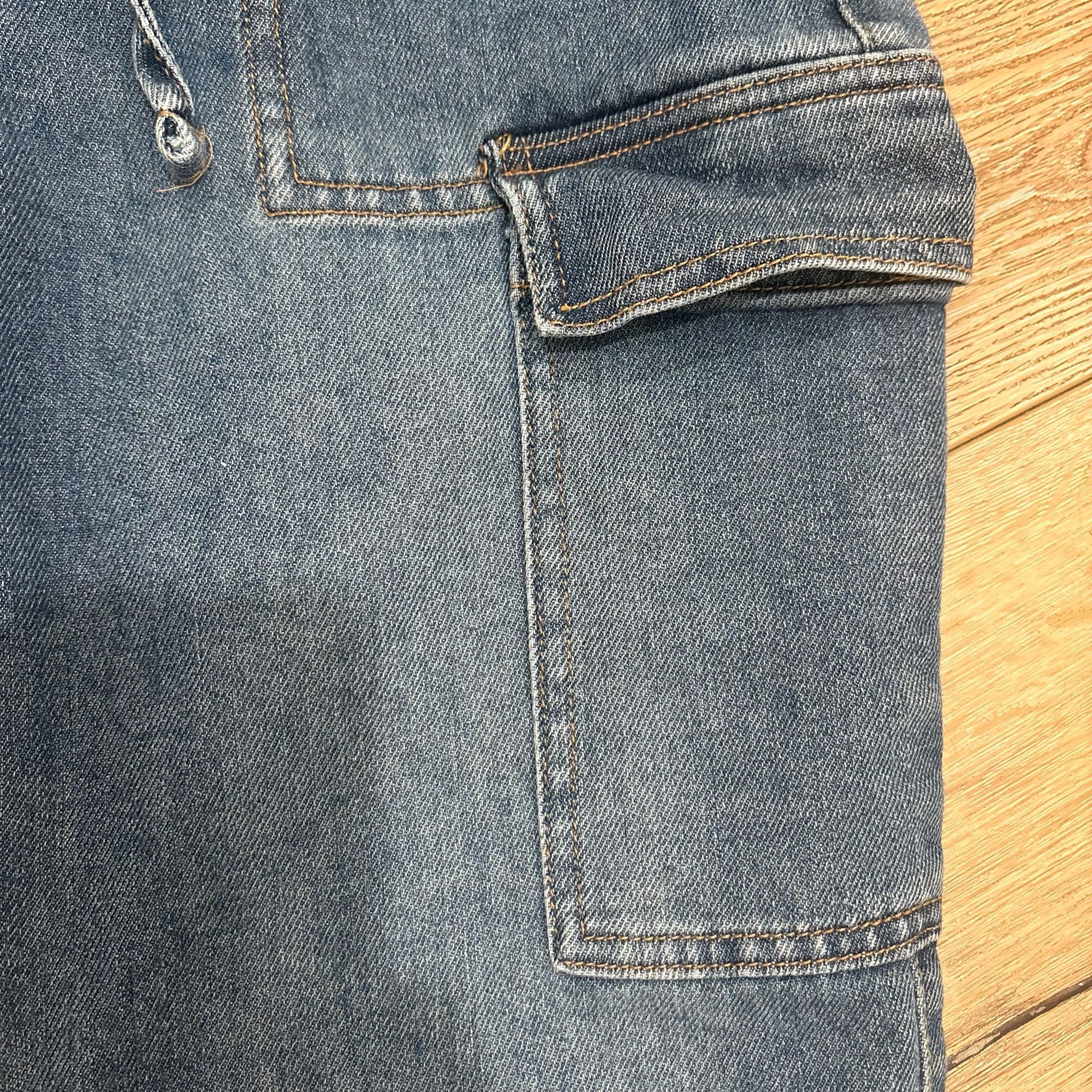 No Boundaries S Y2K Denim Cargo Jogger Pants Women’s Small Utility Streetwear 5