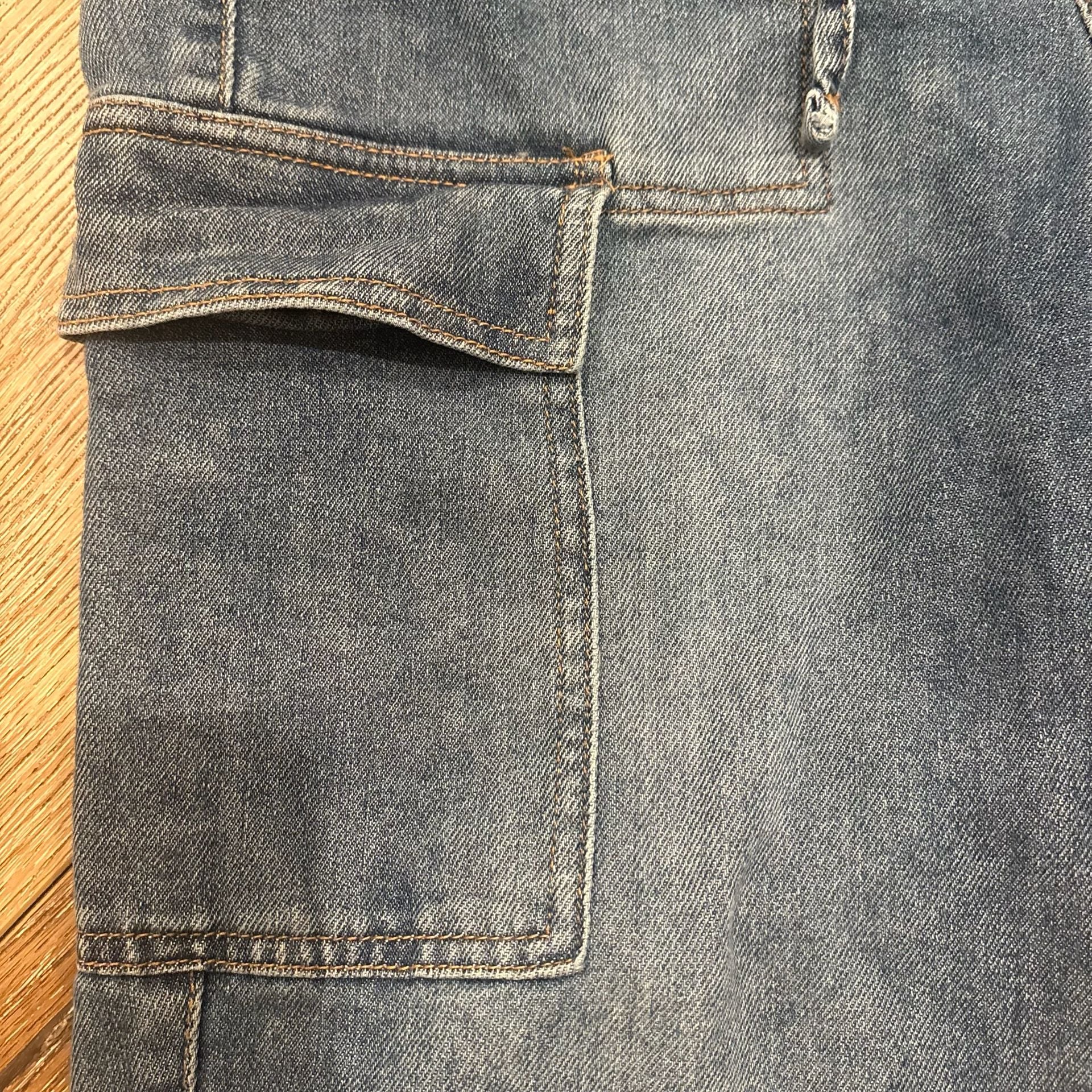 No Boundaries S Y2K Denim Cargo Jogger Pants Women’s Small Utility Streetwear 13
