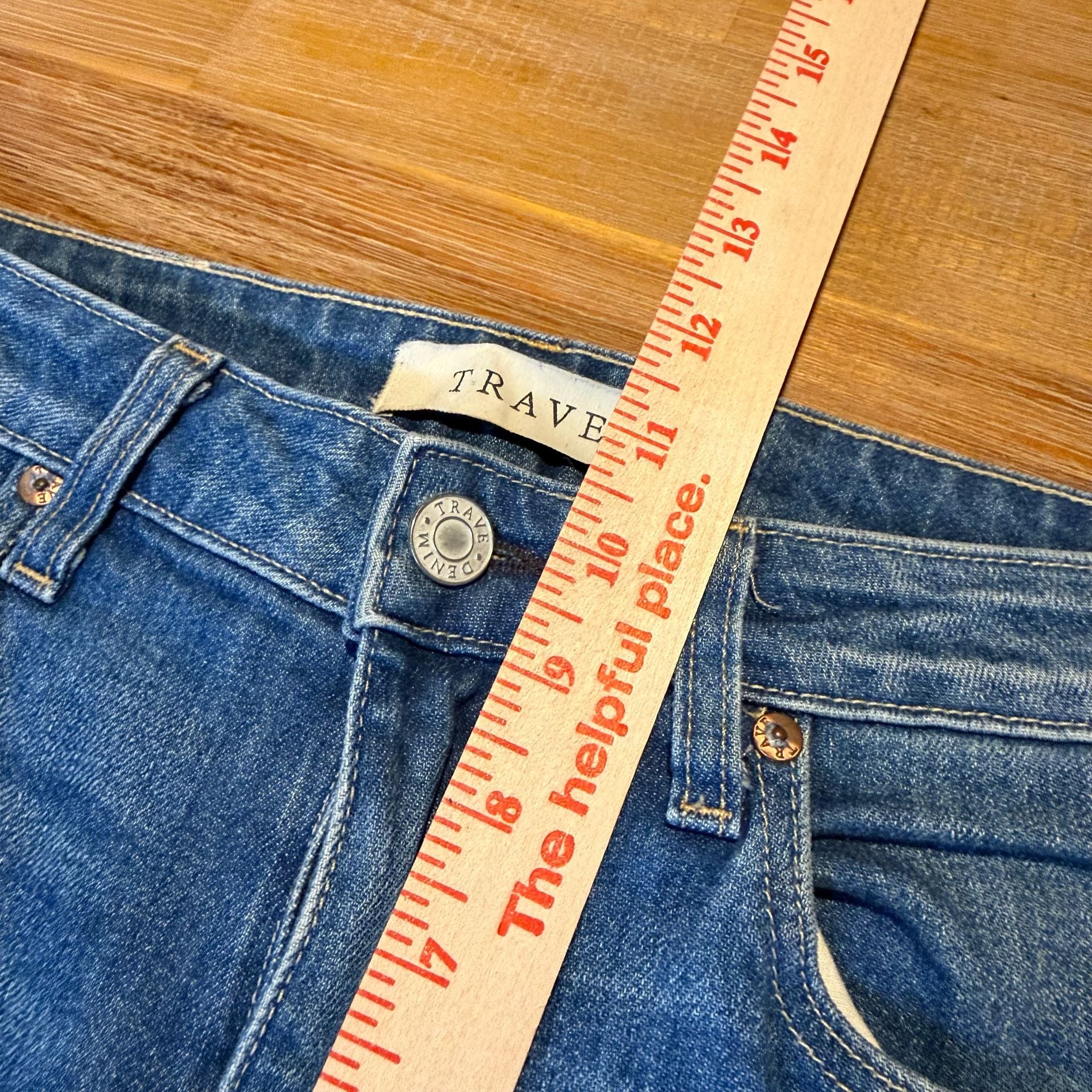 TRAVE Denim Colette Kick Flare Jeans Womens 29 Raw Hem Sweet Emotion Blue 7