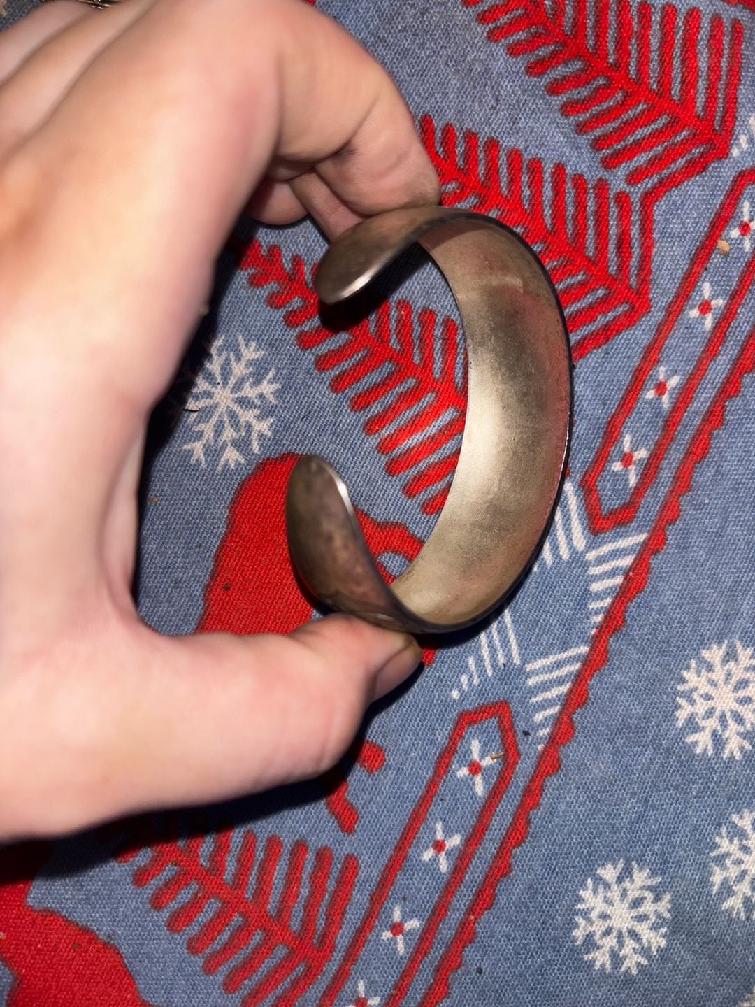 Silver Cuff Bracelet Etched Elephants C35-31 2