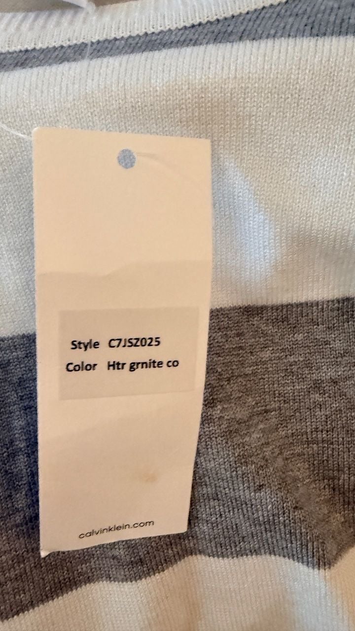 Calvin Klein Women's Striped top Size M NWT 4