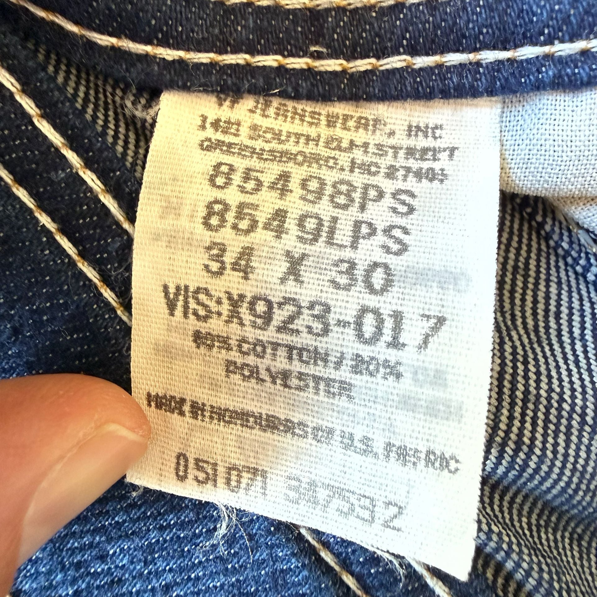 Wrangler Mens 34x30 Stretch Flex Fit Straight Leg Dark Wash Blue Jeans Vtg 4