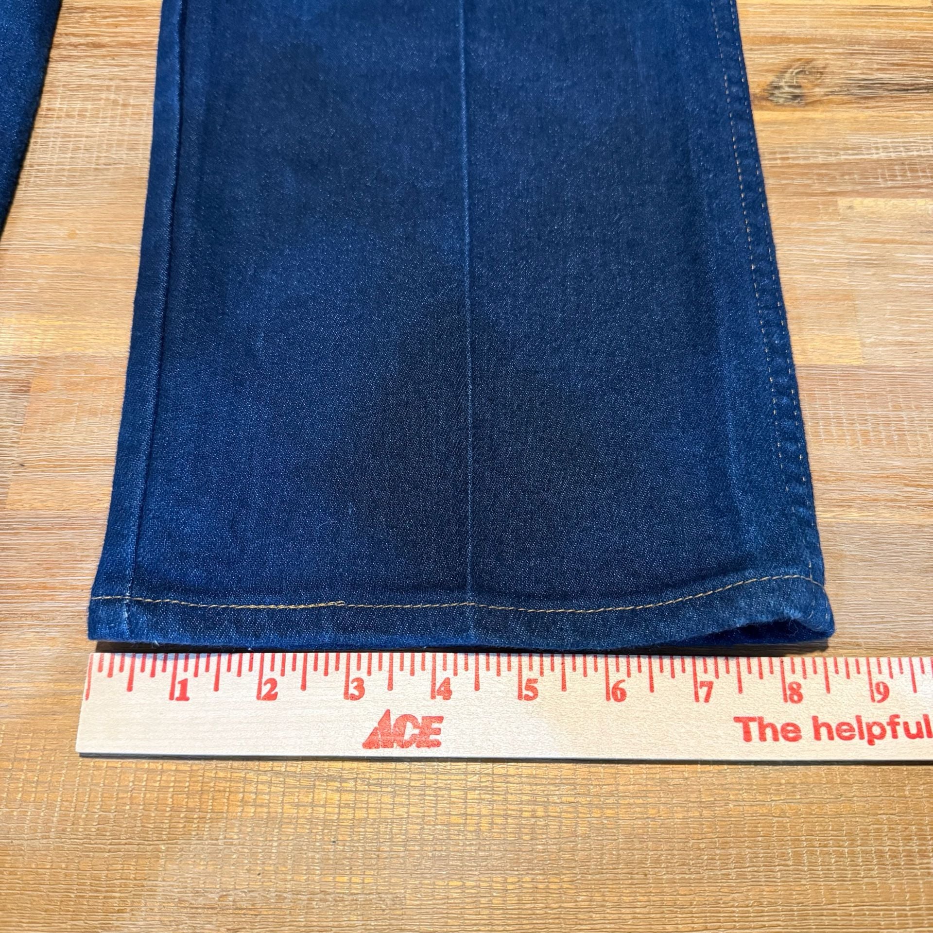 Wrangler Mens 34x30 Stretch Flex Fit Straight Leg Dark Wash Blue Jeans Vtg 8