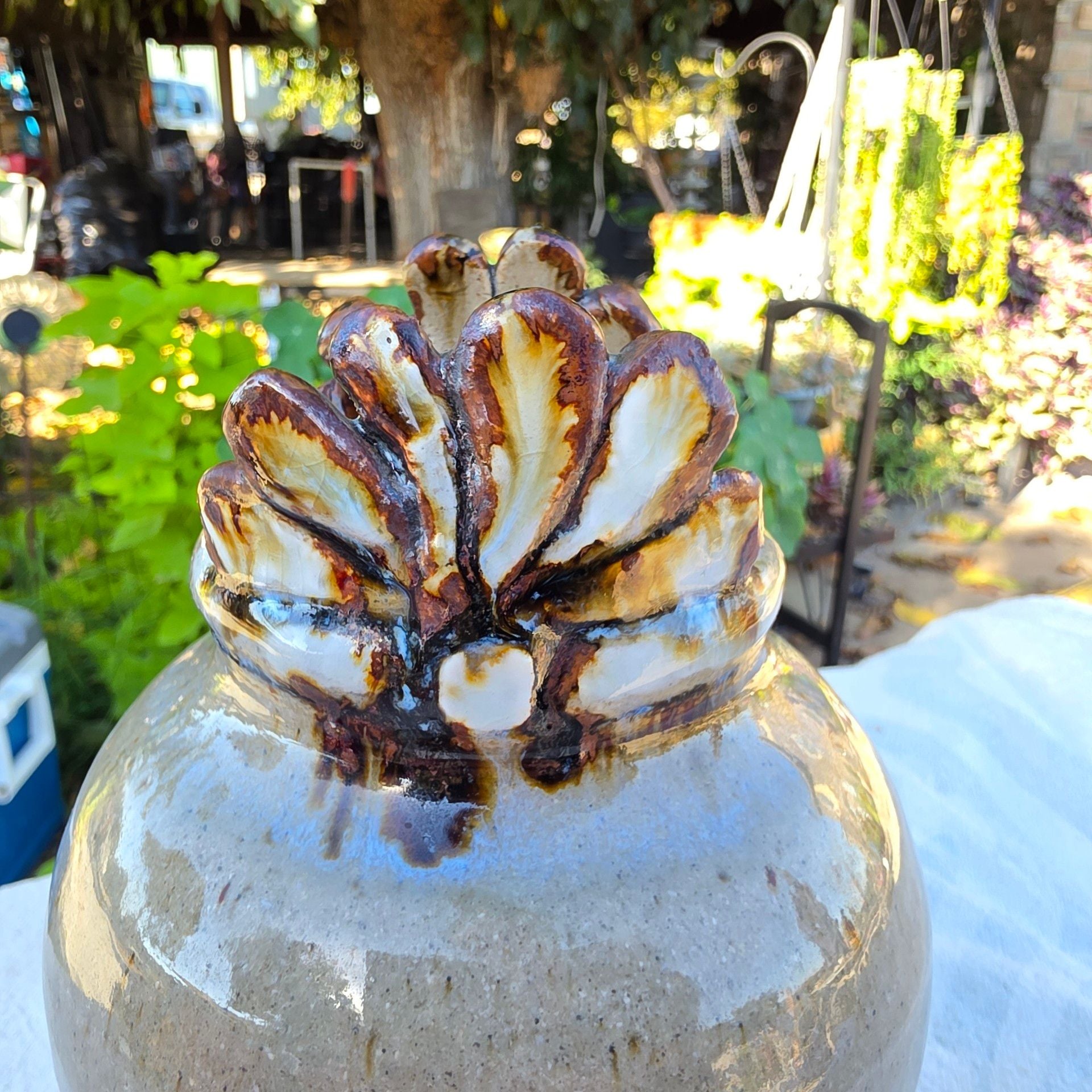 Handmade Studio Pottery Ceramic Vase Planter Glazed Artist Signed 3