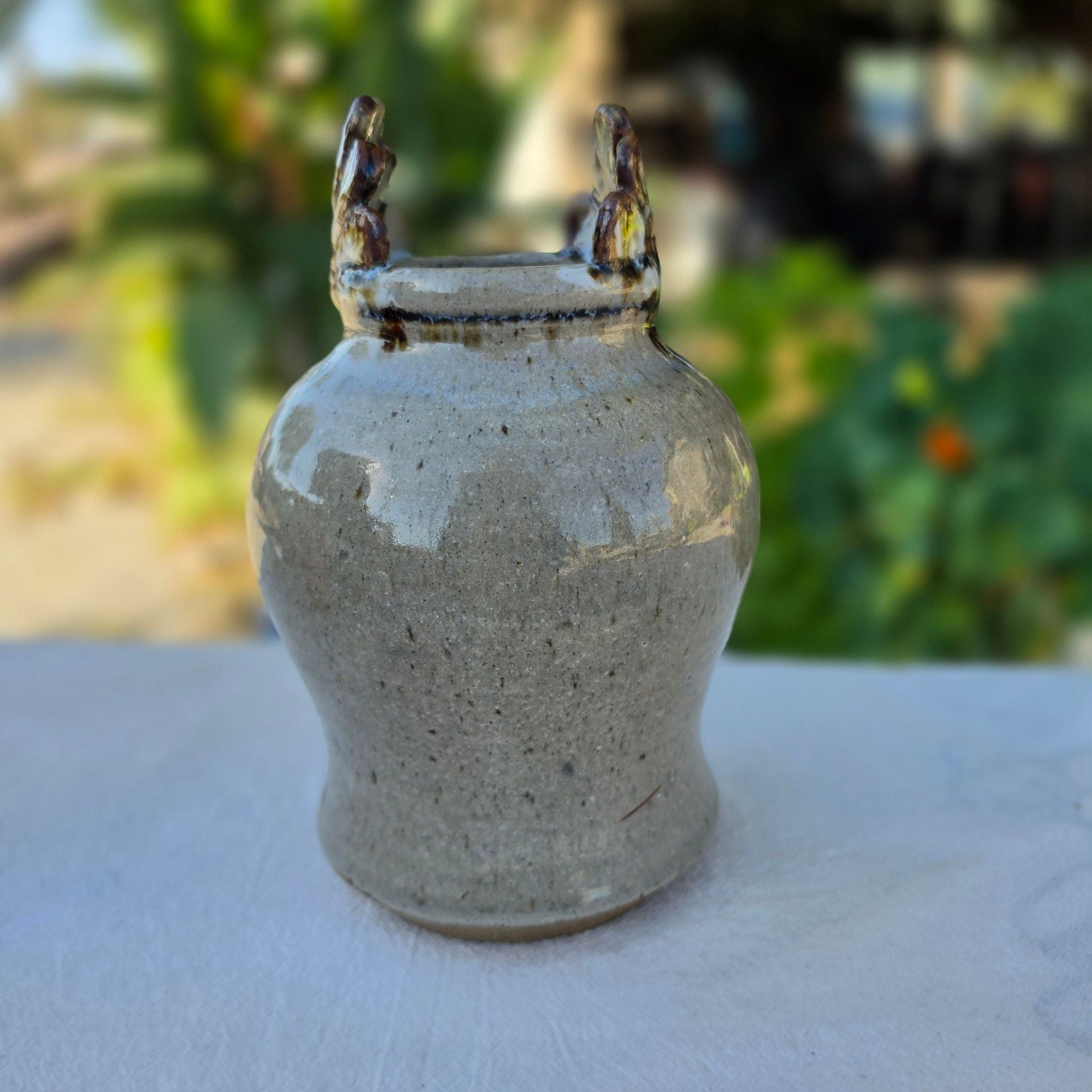 Handmade Studio Pottery Ceramic Vase Planter Glazed Artist Signed 6