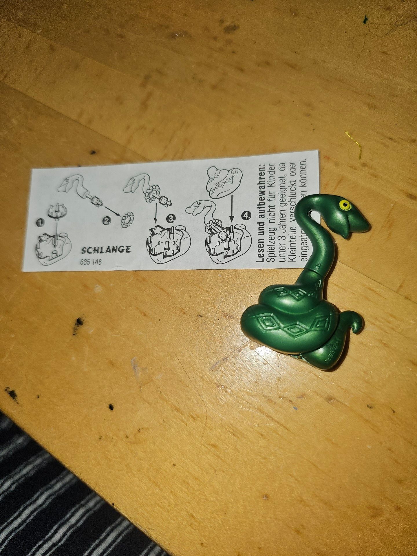 Kinder Surprise Toy Schlange Green Snake Figurine 635 146 1