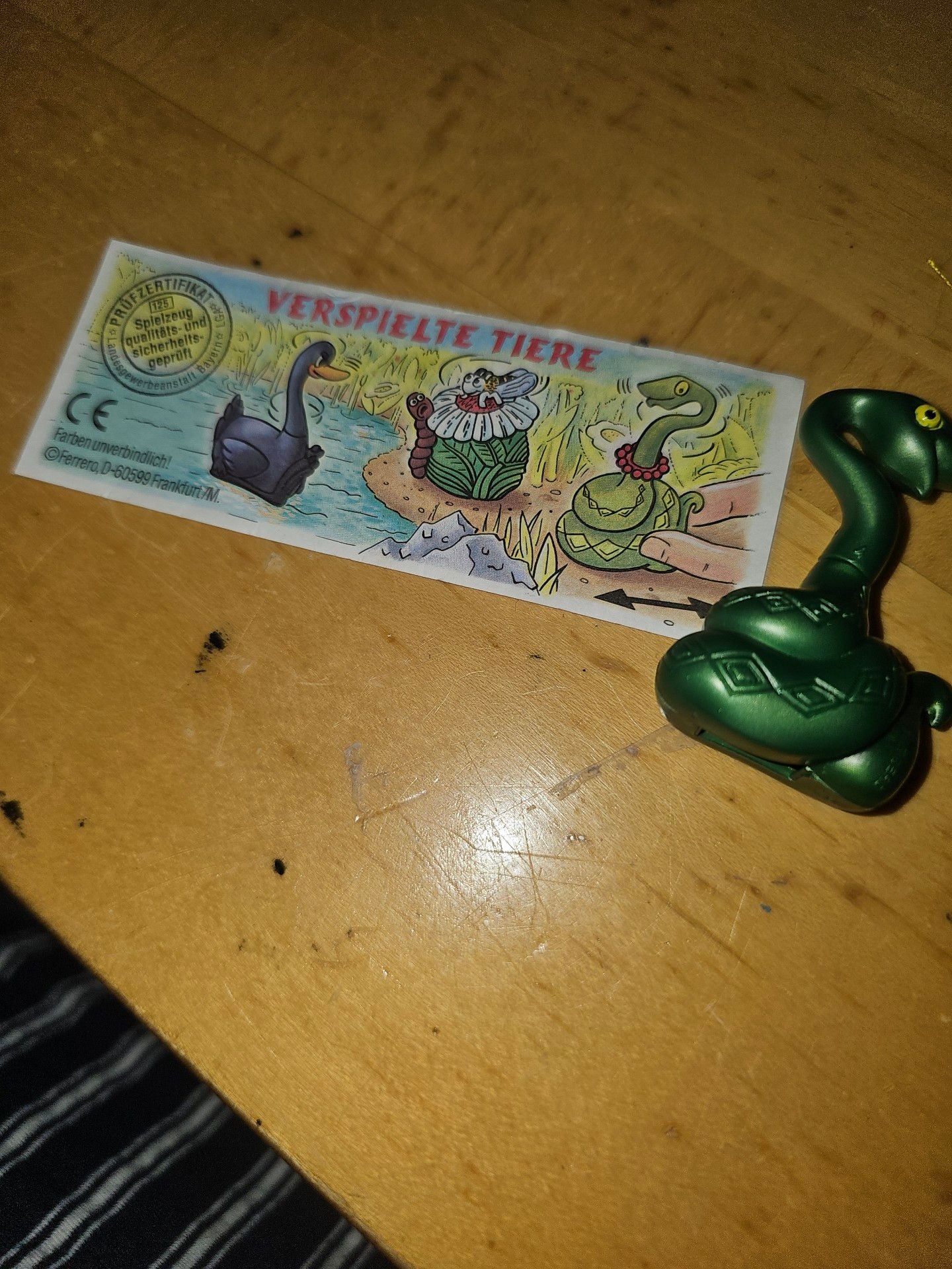 Kinder Surprise Toy Schlange Green Snake Figurine 635 146 2