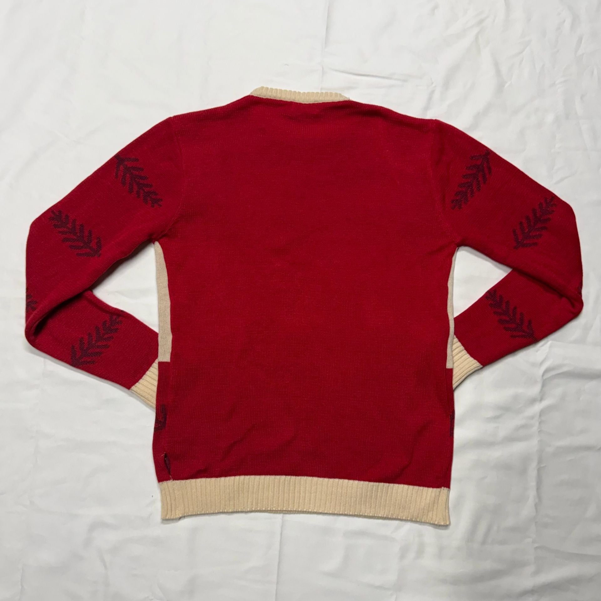 Maker's Mark Holiday Sweater Size XL Red Cream Bourbon Whisky Ugly Christmas 3