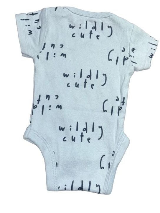 Gerber Onesies Baby Wildly Cute Bodysuit Blue Short Sleeved Newborn 8