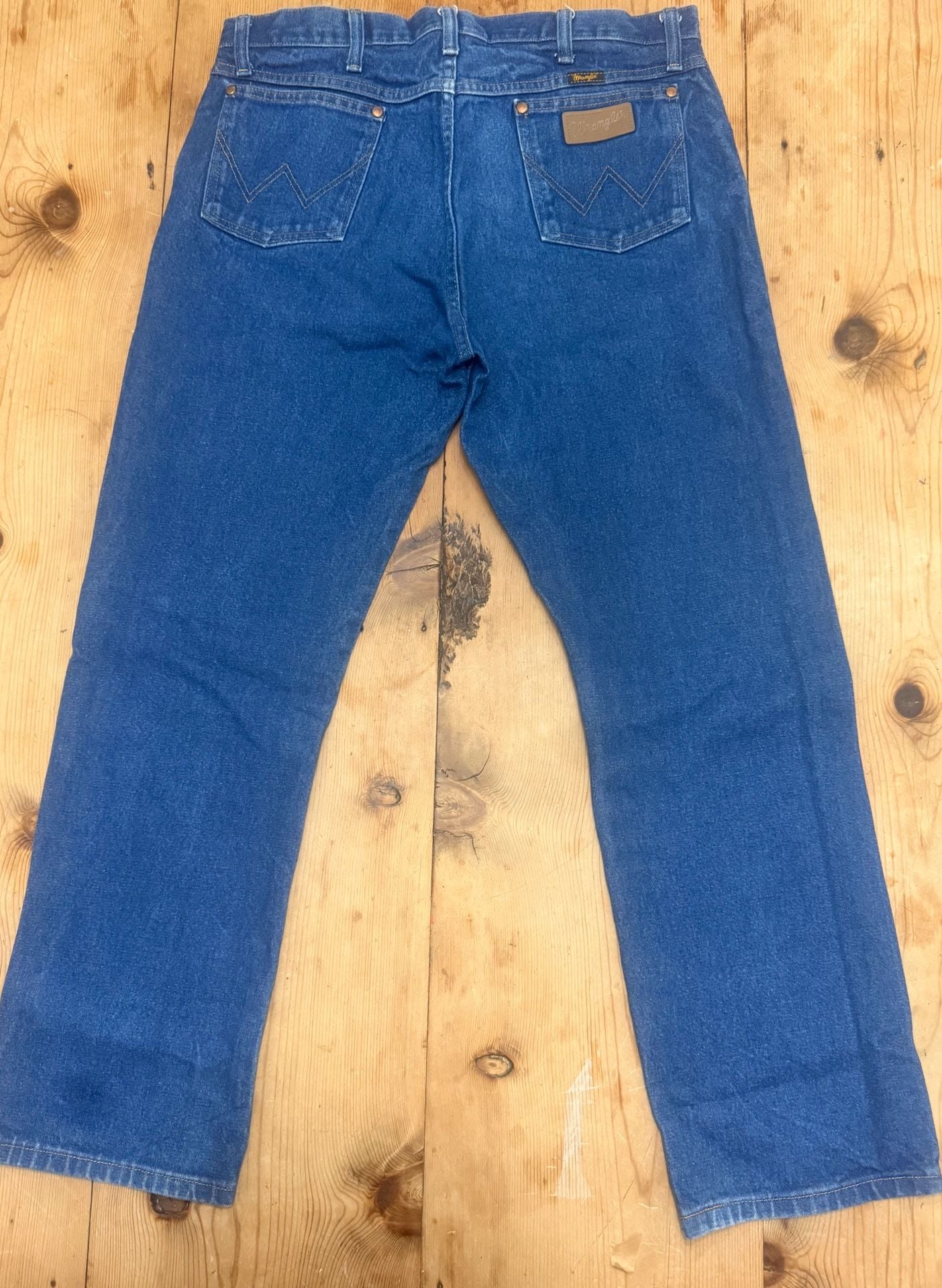 Wrangler Cowboy Cut Jeans Mens 13MWZ 38x31 Blue Heavyweight 100% Cotton 3