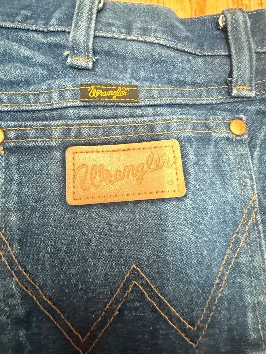 Wrangler Cowboy Cut Jeans Mens 13MWZ 38x31 Blue Heavyweight 100% Cotton 5