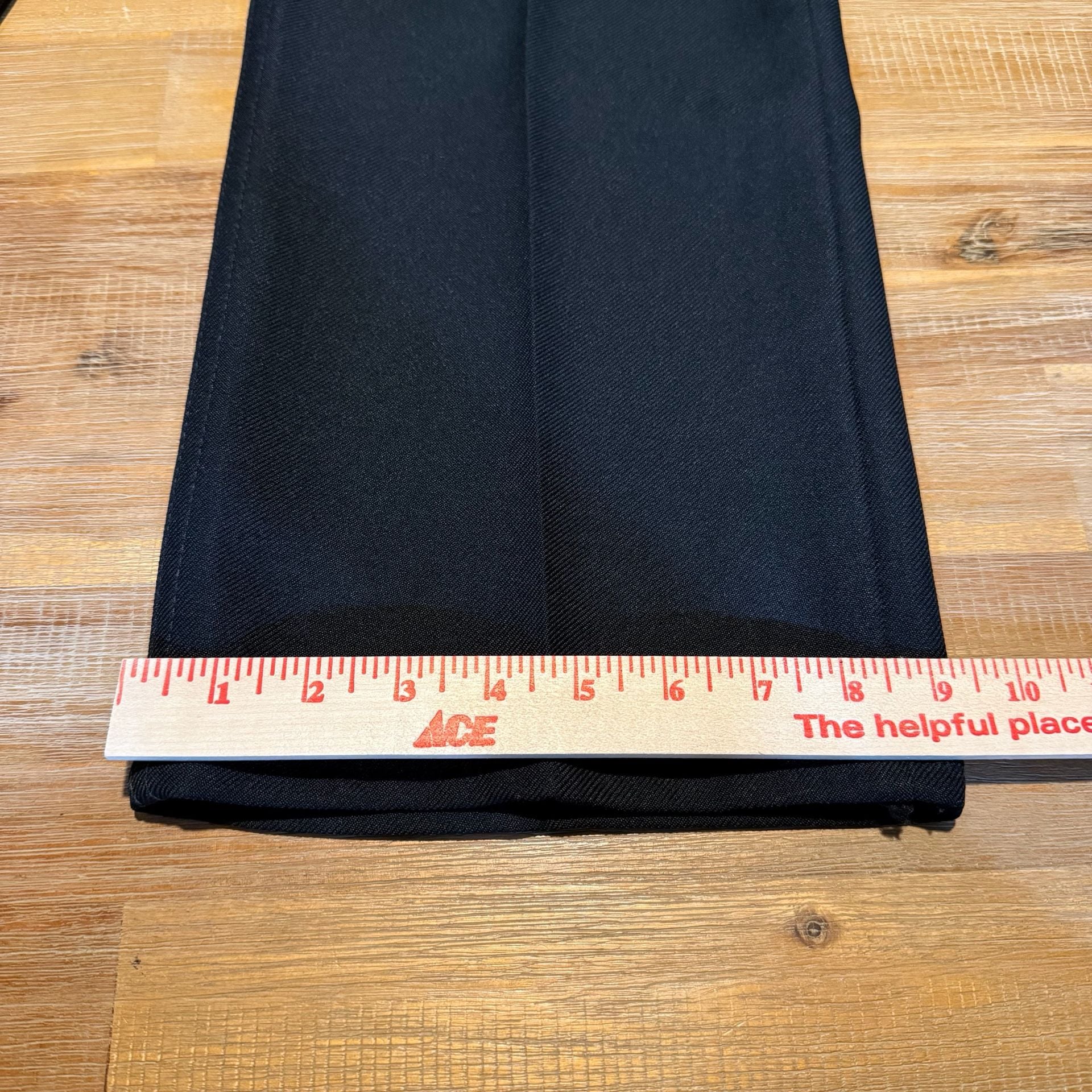 Vintage Wrangler Wrancher Dress Jeans Mens 36x30 Black Polyester Made in USA Vtg 9