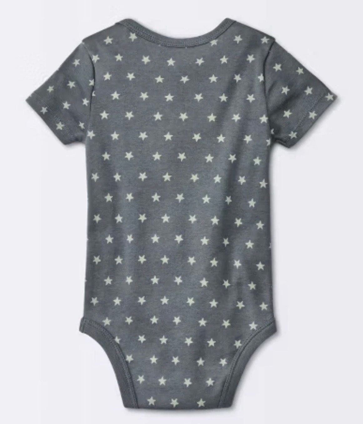 Cloud Island Baby Short Sleeve Bodysuit Gray Cross Print Newborn 3