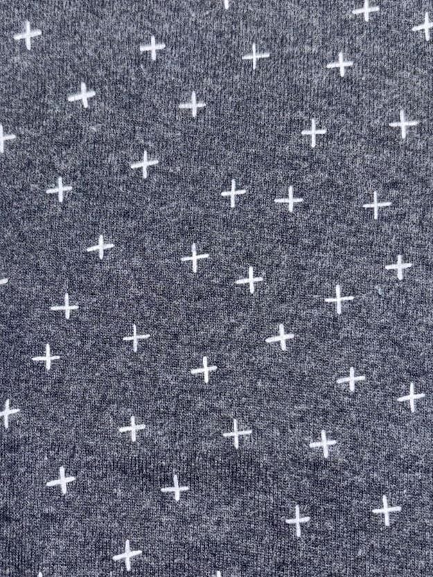 Cloud Island Baby Short Sleeve Bodysuit Gray Cross Print Newborn 4