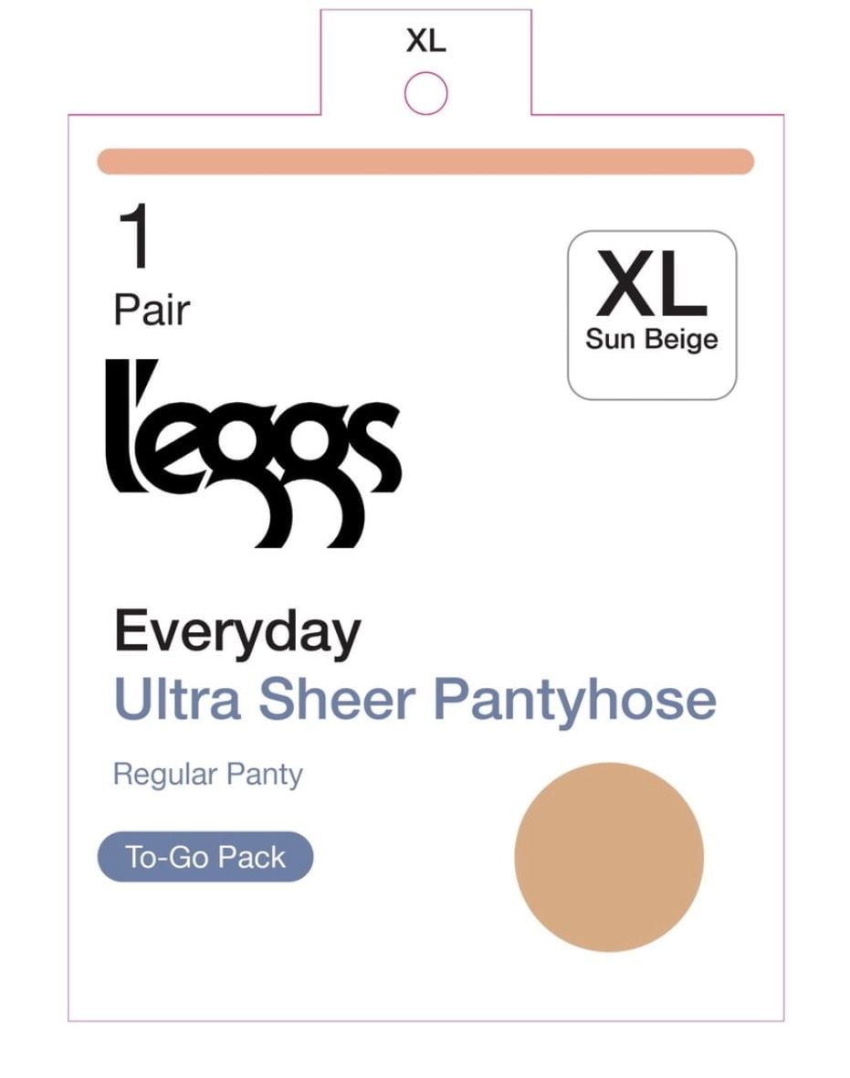 NWT Lot of 2 L'eggs Everyday Ultra Sheer Pantyhose XL Sun Beige 7