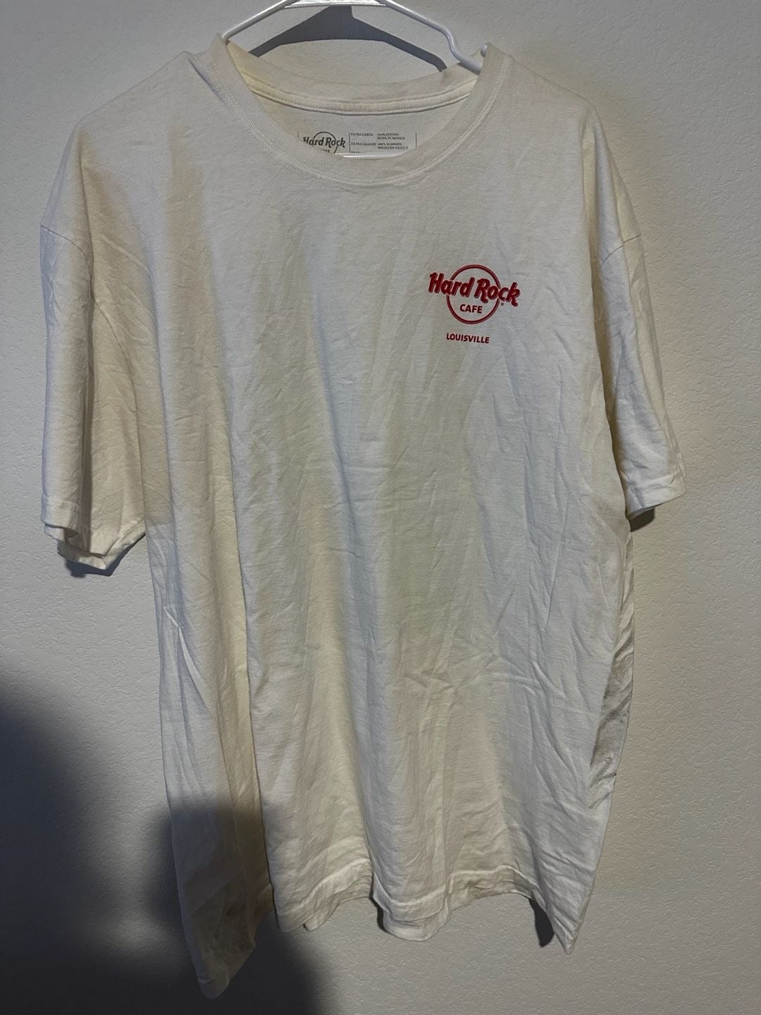 Hard Rock Cafe Louisville T-Shirt Size XL White Graphic 5