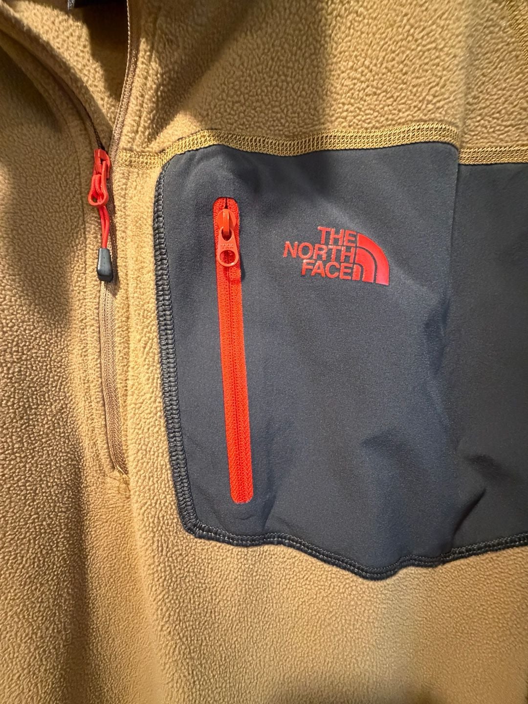 The North Face Fleece Pullover Size XXL Tan Brown 1/4 Zip Pocket 6
