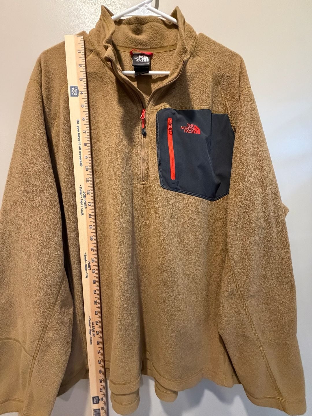 The North Face Fleece Pullover Size XXL Tan Brown 1/4 Zip Pocket 7