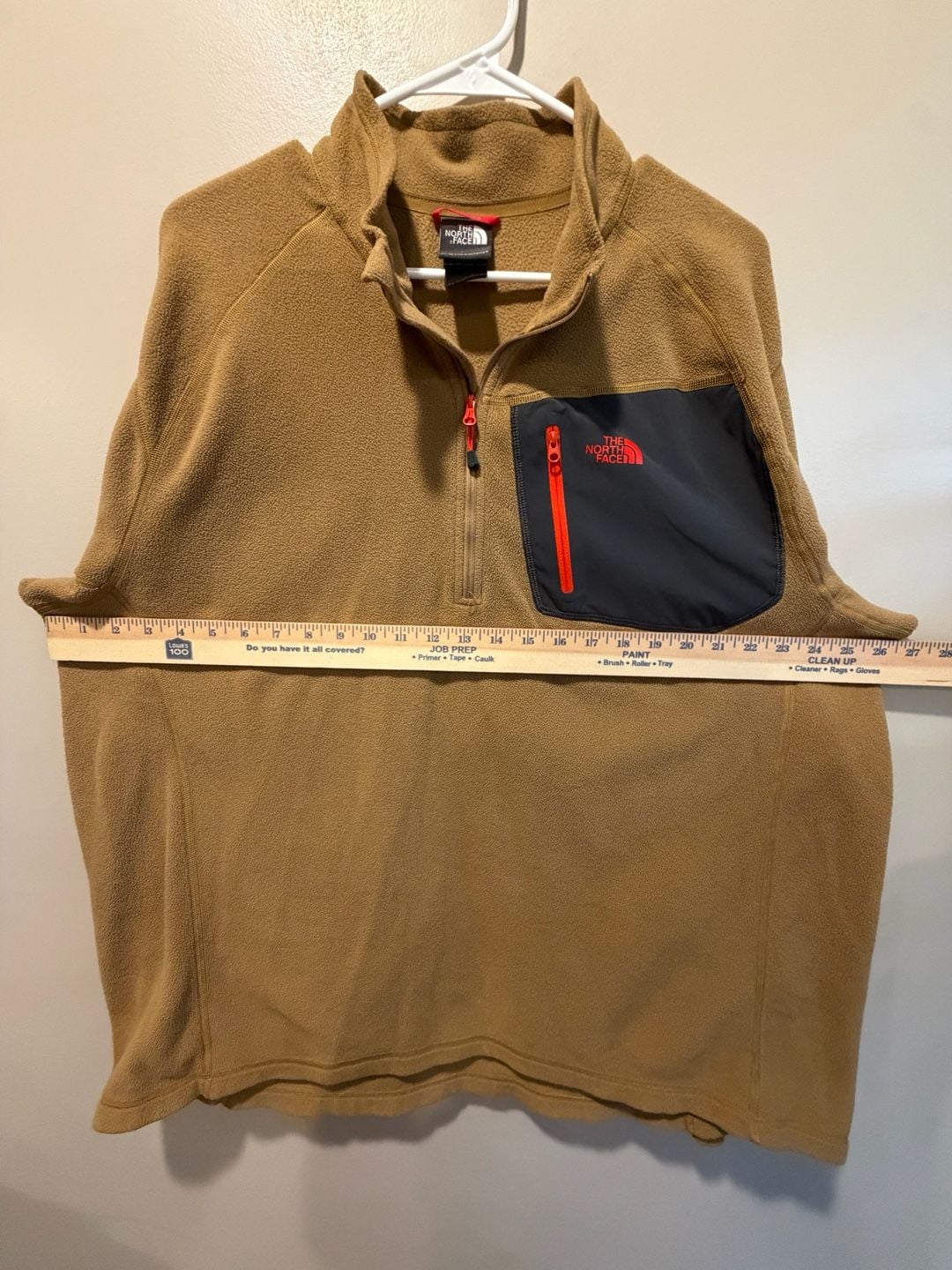 The North Face Fleece Pullover Size XXL Tan Brown 1/4 Zip Pocket 8
