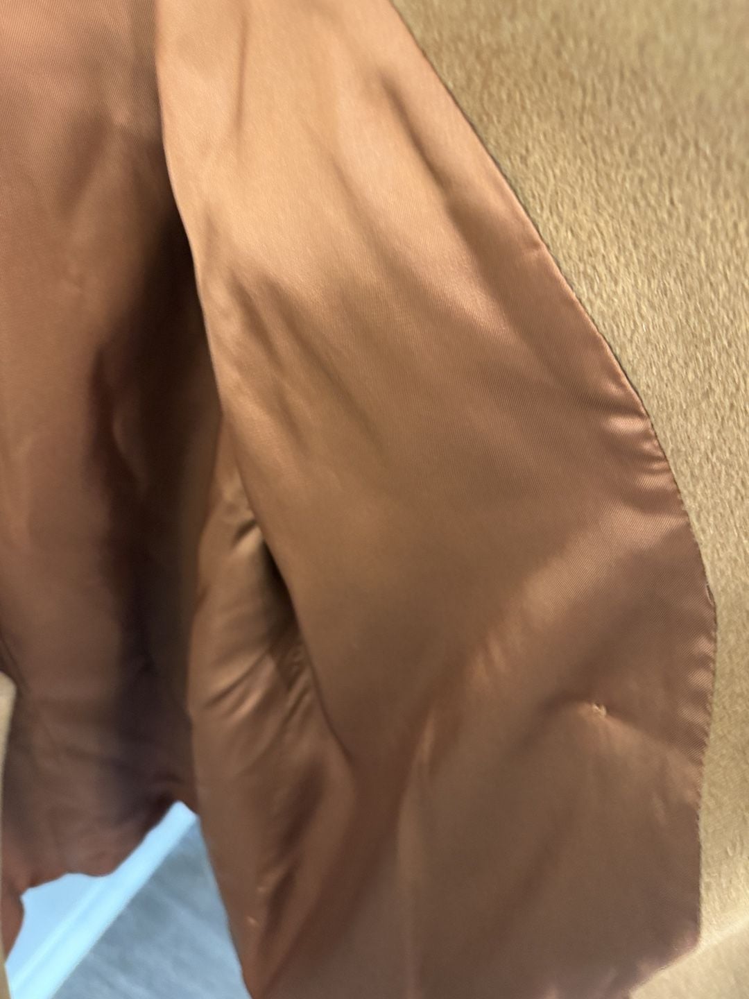 Searle Blatt Studio Double Breasted Wool Coat Size 8 Camel Tan Vintage 5
