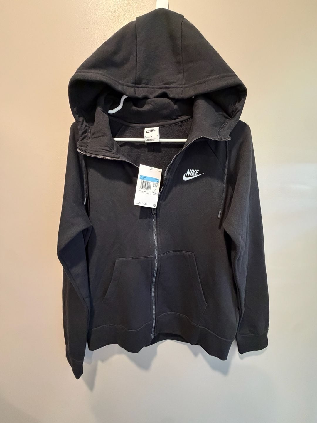 New Nike Full Zip Hoodie Size M Black 2